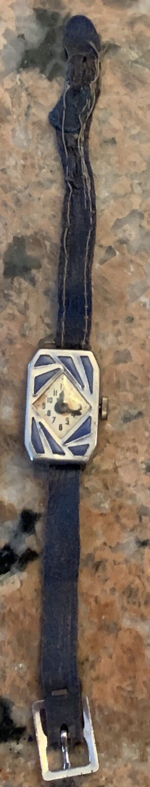 1930’s Winwood Toy Wristwatch Art Deco Teaches Kids To Tell Time