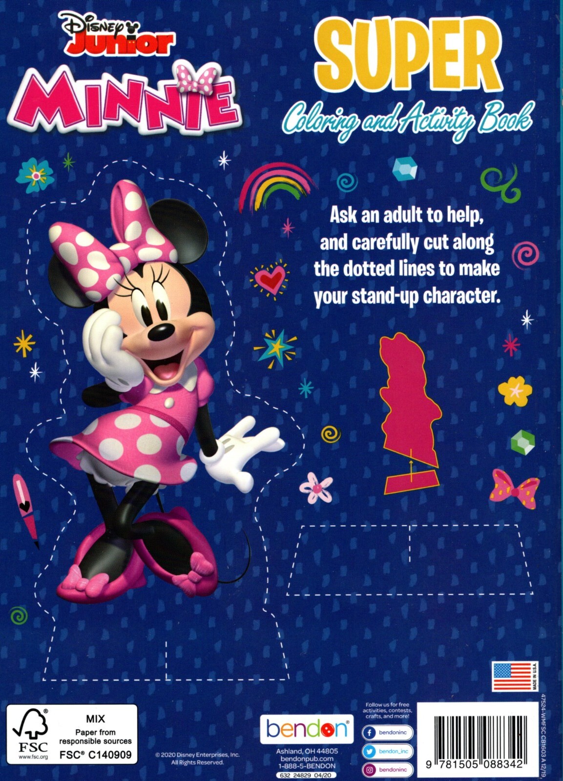 Minnie – Supper Coloring & Activity Book over 30 Stickers, 200 pg