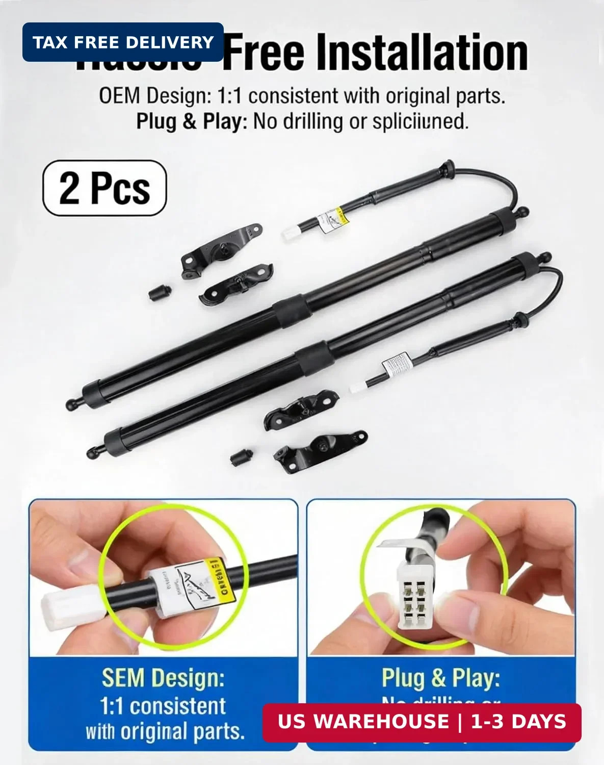 Flecto Power Liftgate Struts for 2013-2018 Toyota RAV4, Electric Rear Hatch Tail