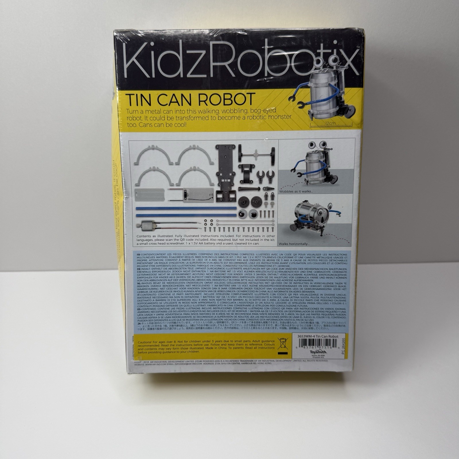 STEM Toy Robot Model Build Kit DIY Education Tin Can Kidz Robotix NEW Sealed