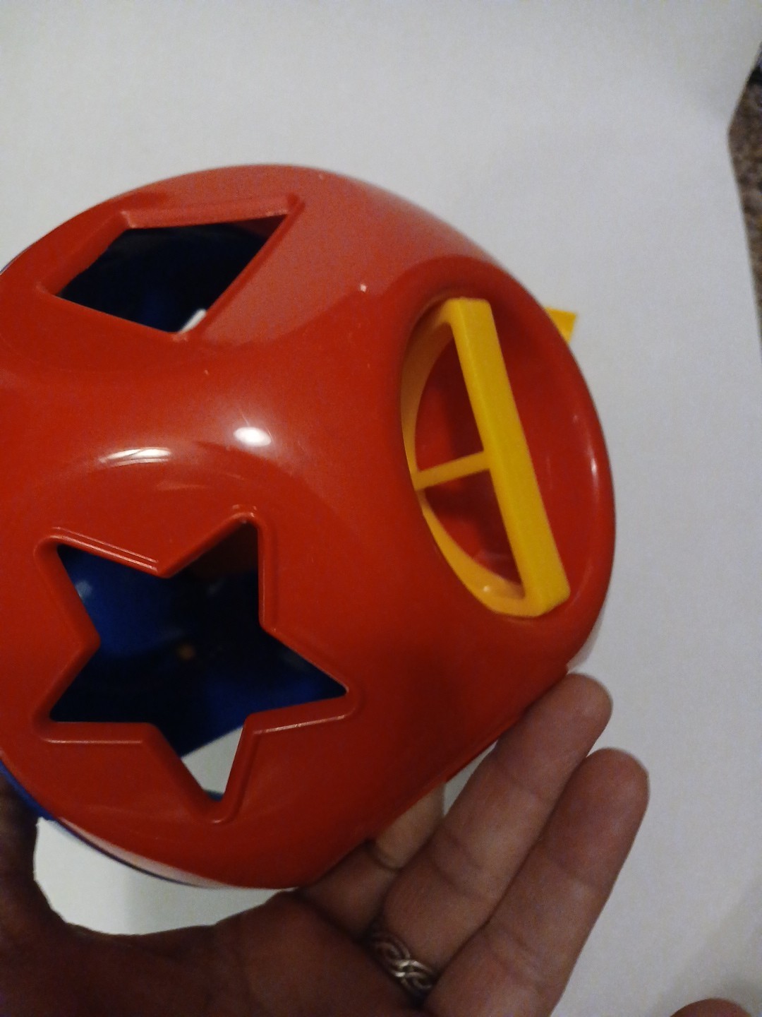 [COL] 1960’s Tupperware SHAPE-O-BALL Educational Toy x 10 Puzzle Blocks Complete