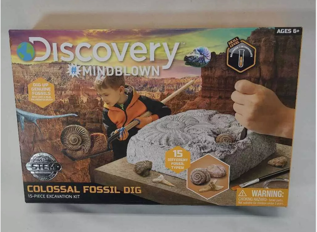 DISCOVERY #Mindblown Colossal Fossil Dig Excavation Kit, juguetes de aprendizaje