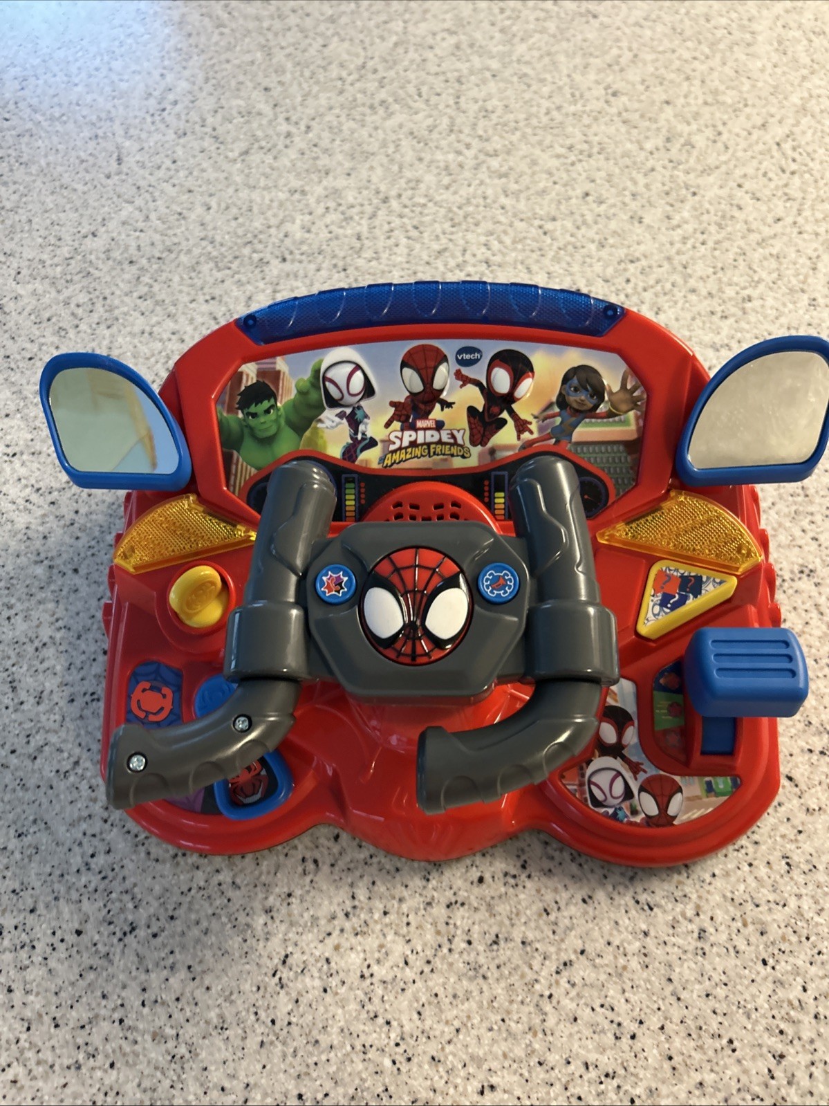 VTech Spidey & His Amazing Friends 2-in-1 Interactive Driver Educational Toy,