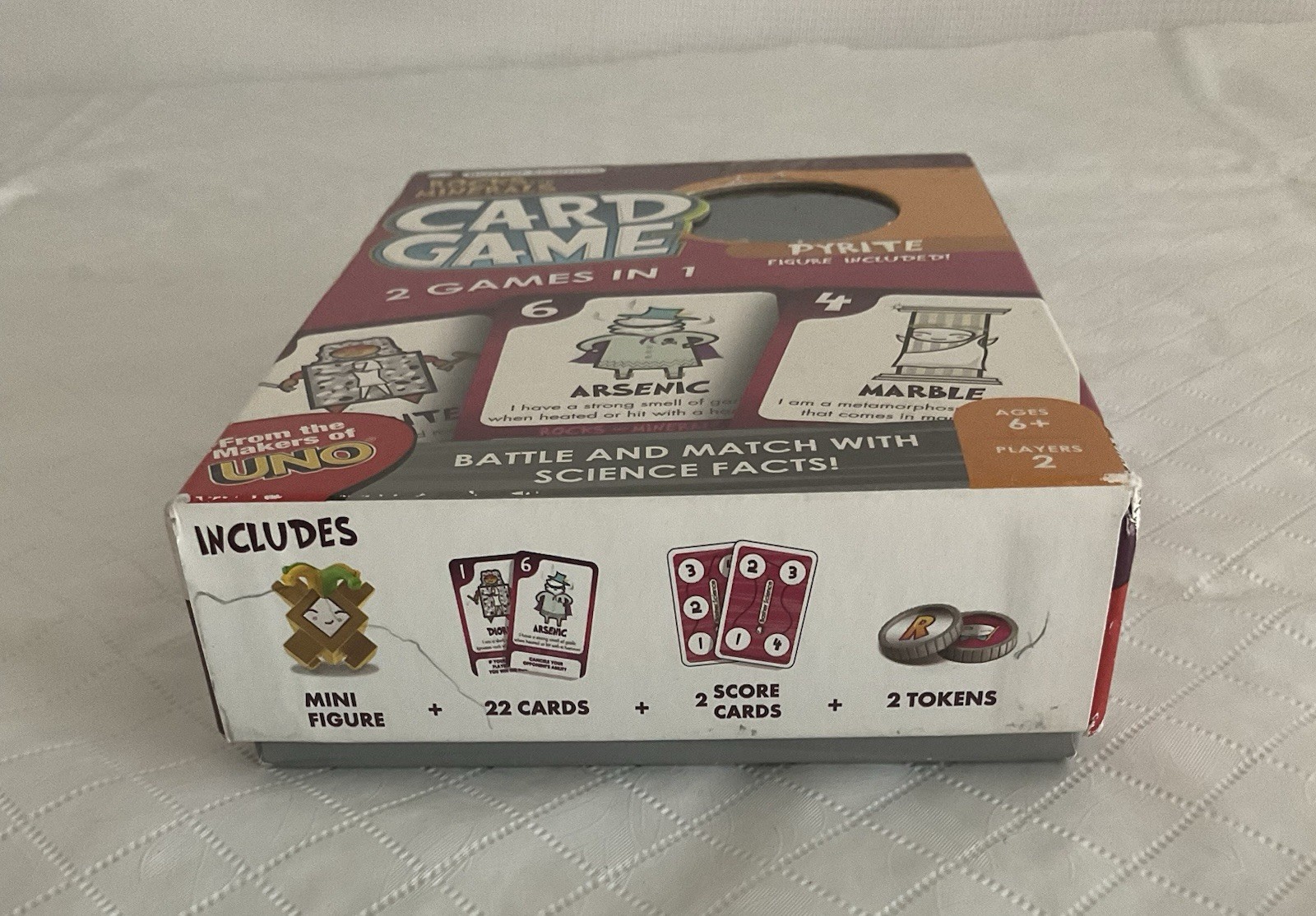 Basher Science Rocks & Minerals Card Game Pyrite Figure 2 In 1 Mattel Open READ