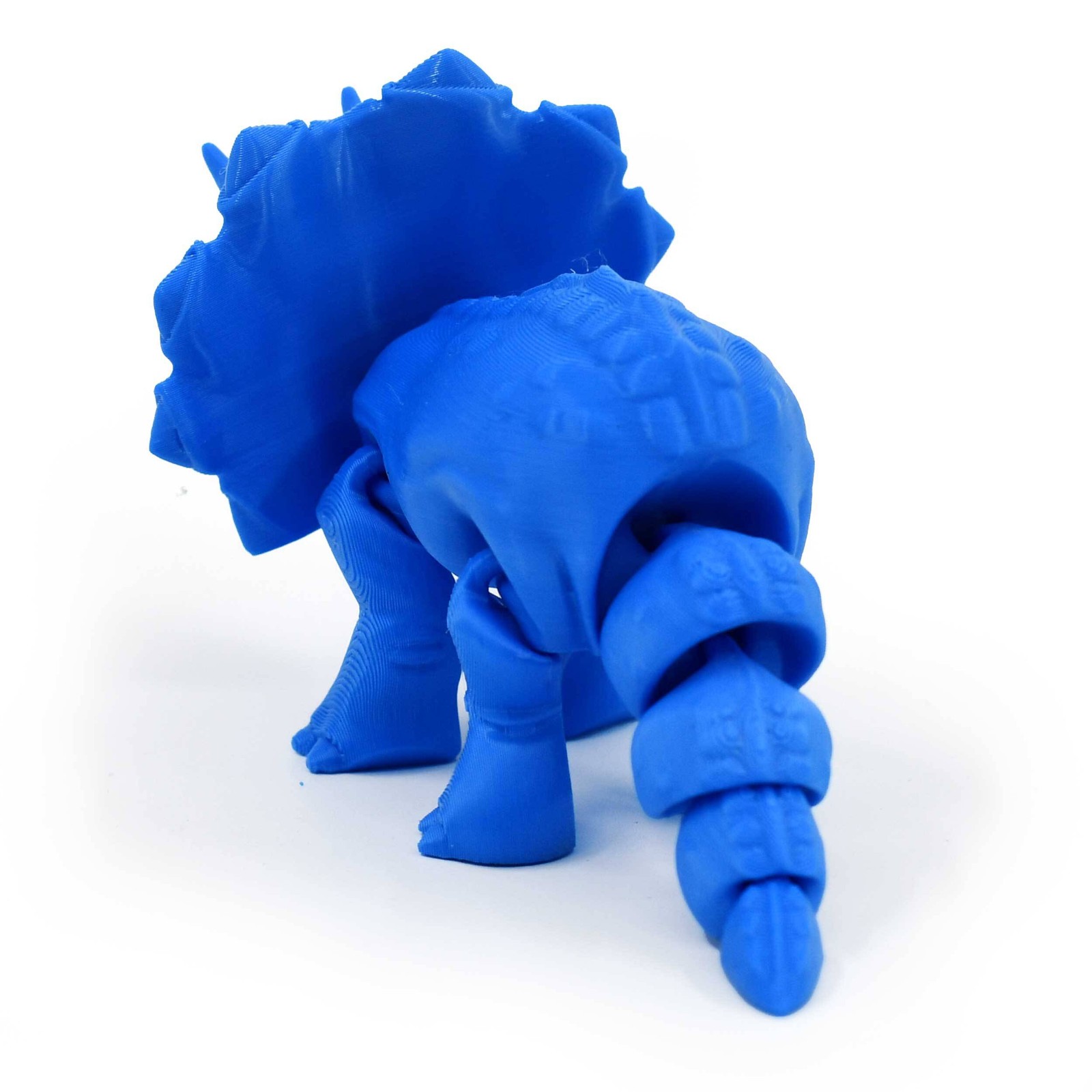 3D Printed Articulated Flexible Triceratops Dinosaur | Multiple Colors | Black S
