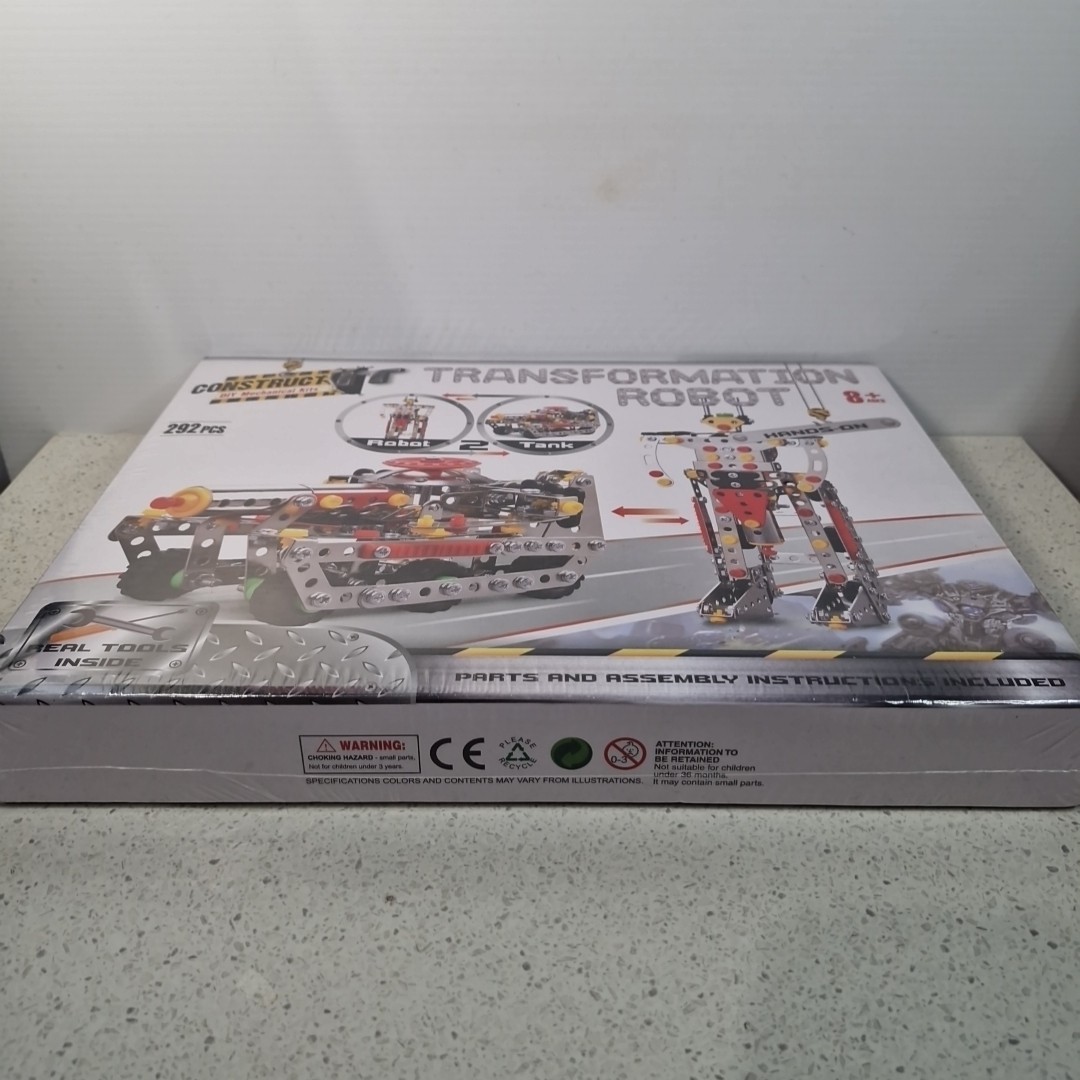 Transformation Robot Construct It 292pc Real Tools New Sealed Construction Kit
