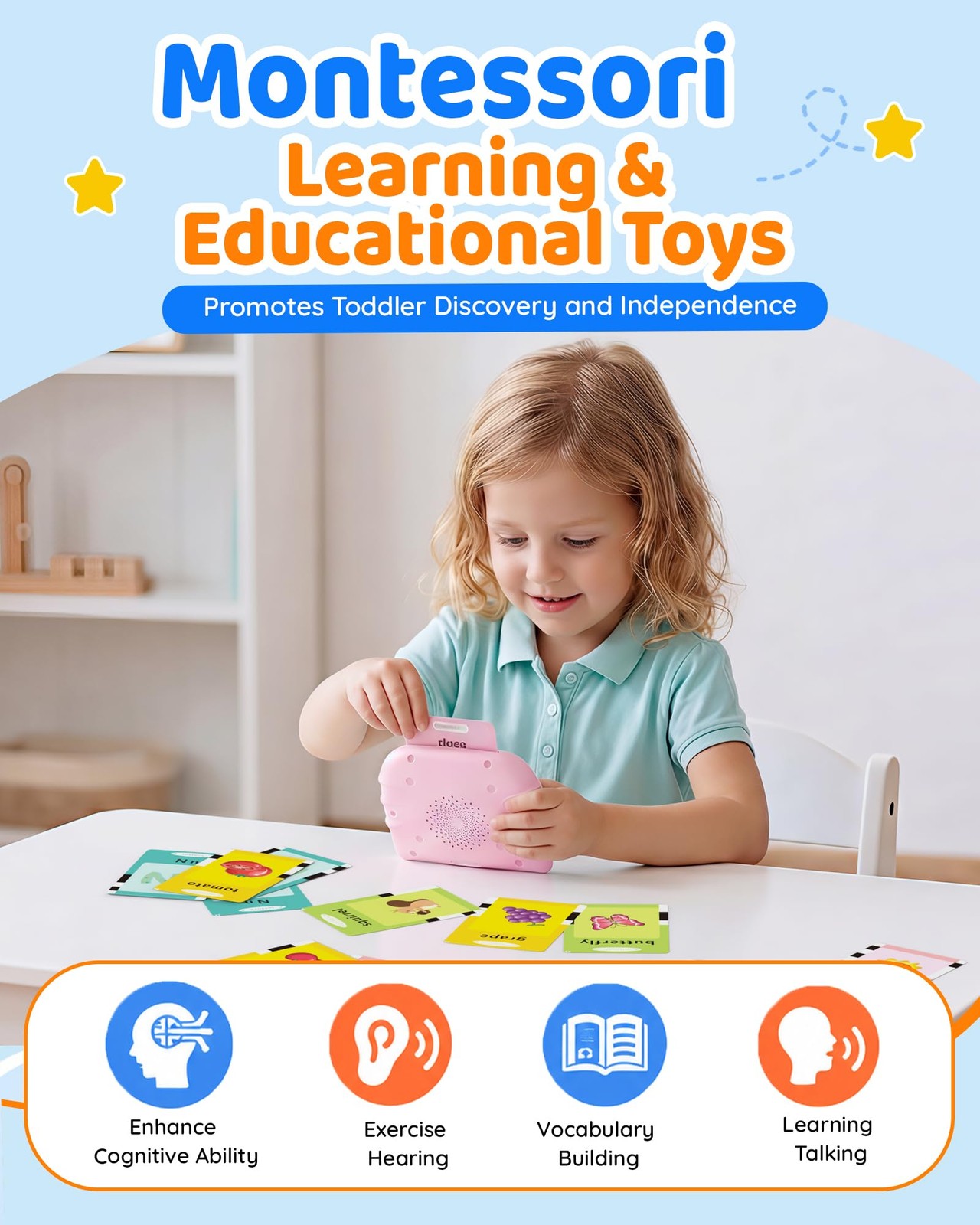 Aullsaty Talking Flash Cards For Toddlers 1-3 Upgraded 248 Sight Words