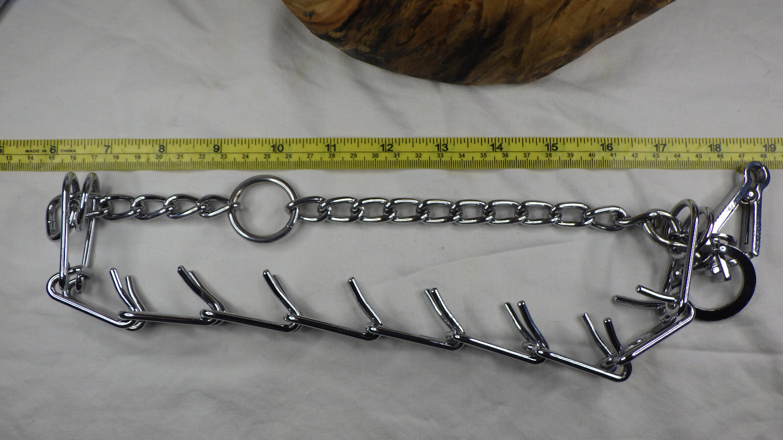 Double Adjustable Prong Dog Choke Chain Training Collar with Quick Release Clamp