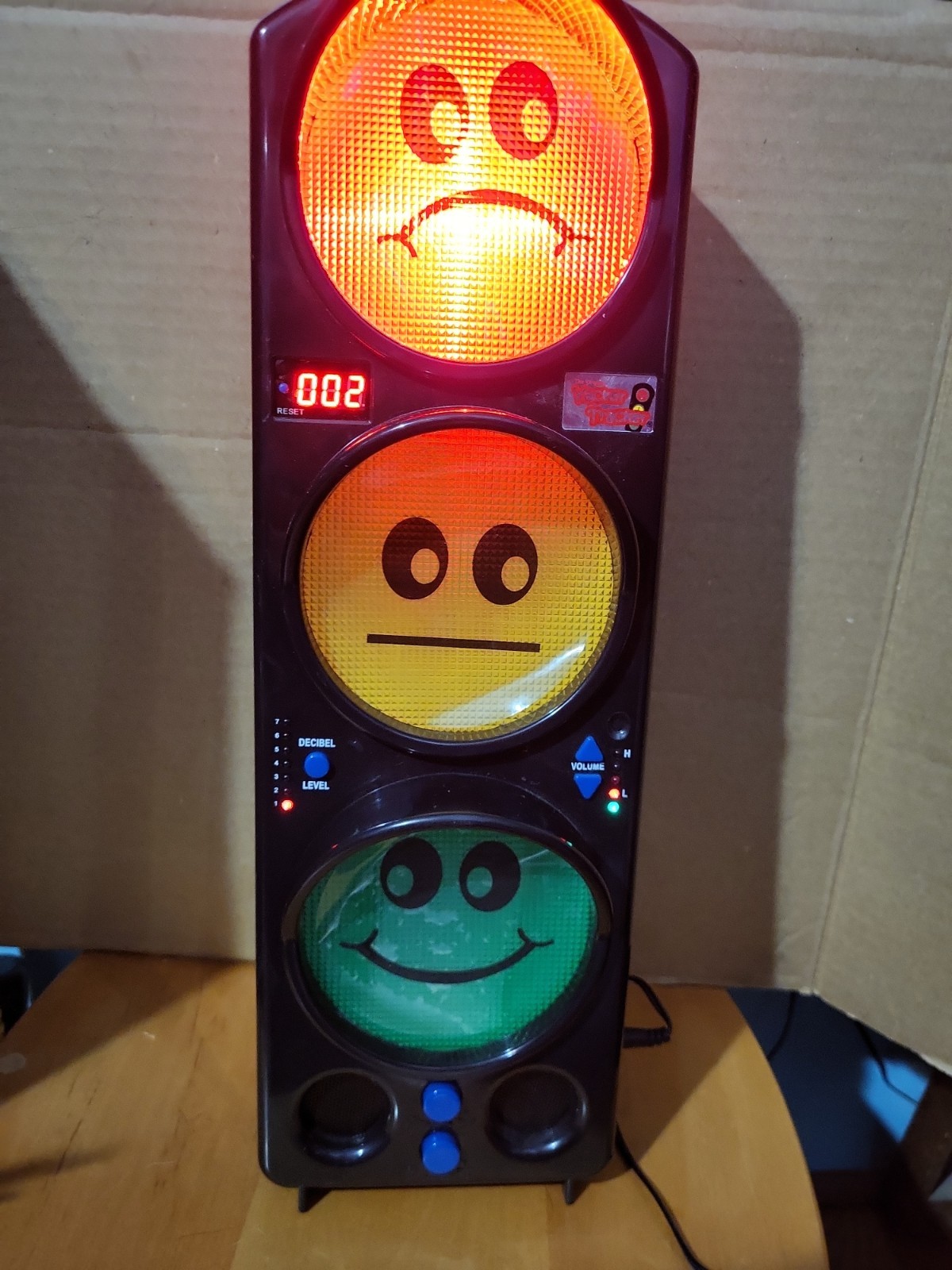 Yacker Tracker- Classroom Noise Monitor Traffic Light w/Alarm Tested & Working