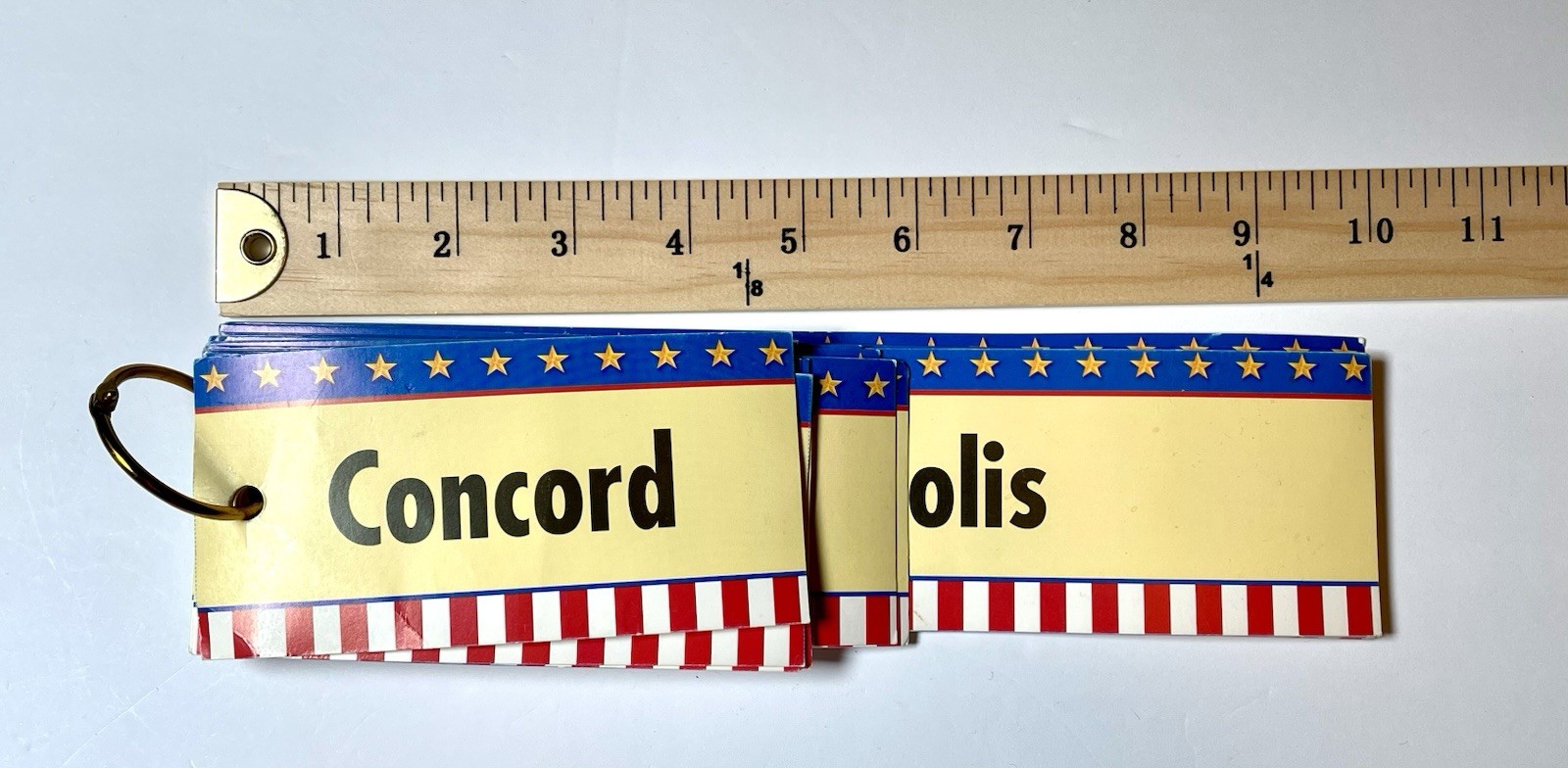 Keychain Flashcards USA 50 Capitals & States Homeschool Education Geography