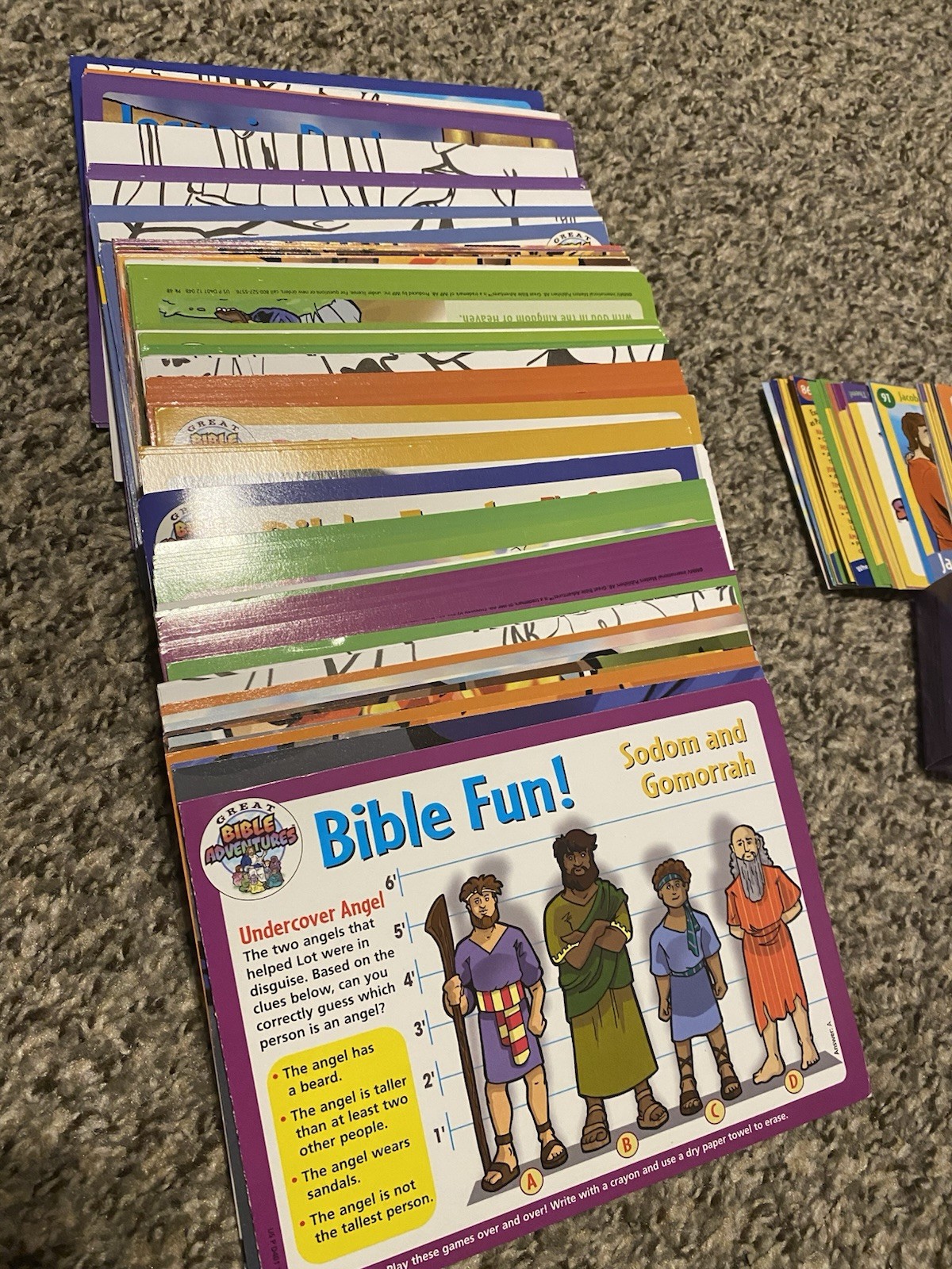 Great Bible Adventures Tin Box w/ Bible Fun Cards for Kids Sunday School Jessus