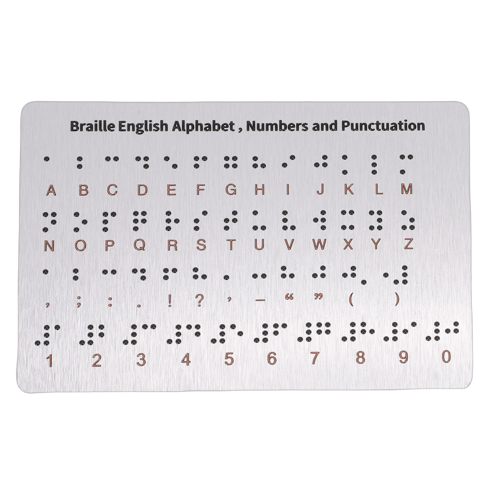 2-Pack Braille Learning Boards Bumpy Alphabet & Numbers Starter Kit