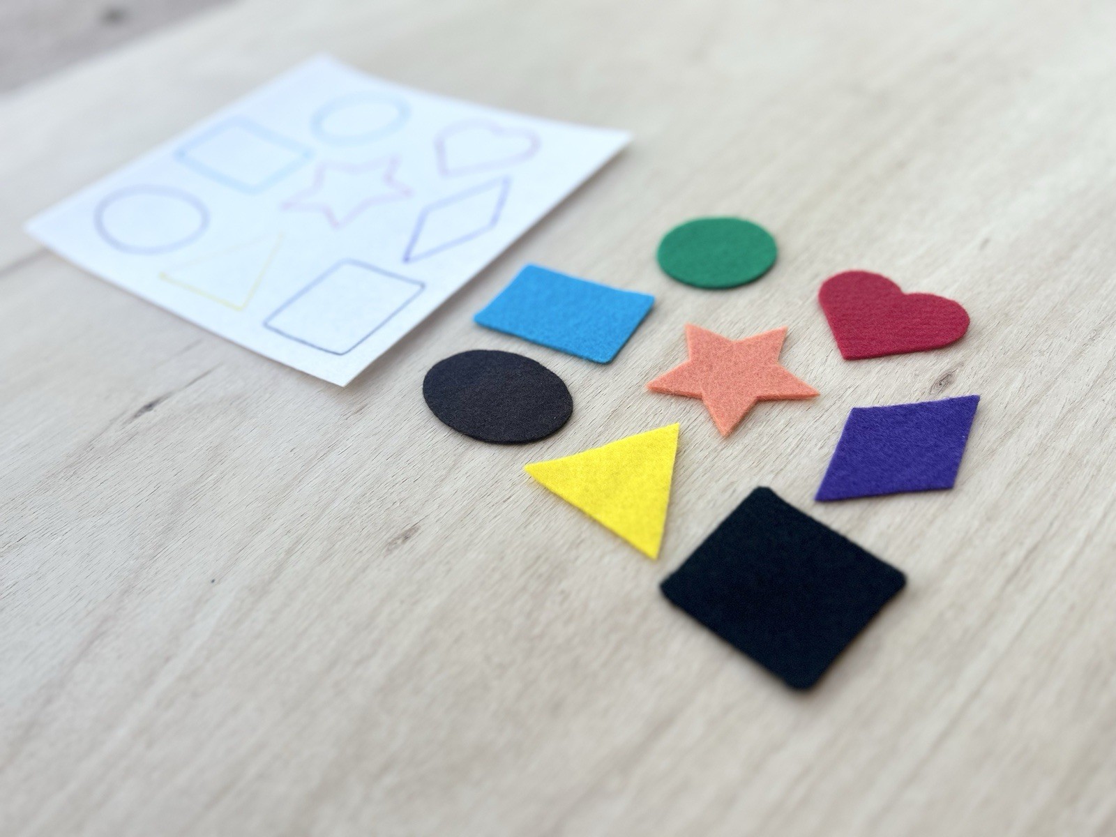 Montessori Preschool Busy Bag Quiet Activities Travel Bag Felt Shapes & Numbers