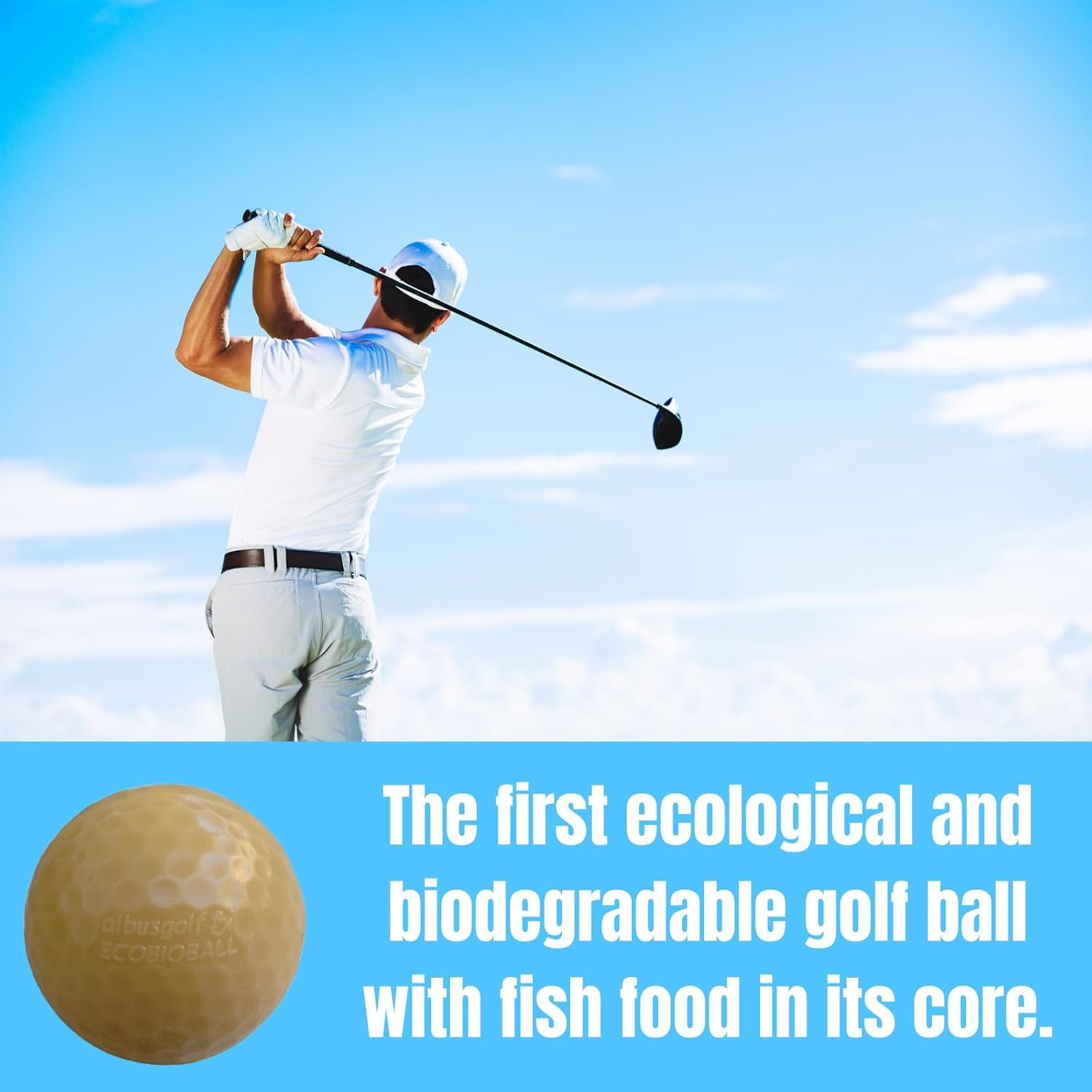 24 ECOBIOBALL Ocean-Friendly Golf Balls with Fish Food Core | Sustainable Swings
