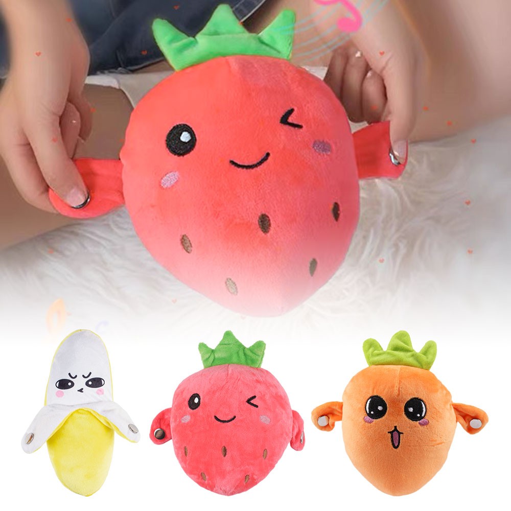 Interactive Musical Toy Fruit Sensing Beat Piano Plush Toy Electric Plush Toy