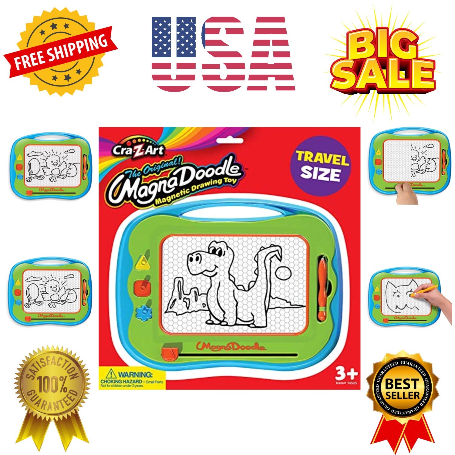 Travel Magna Doodle – 50 of Creative Fun – Classic Magnetic Drawing Board To…