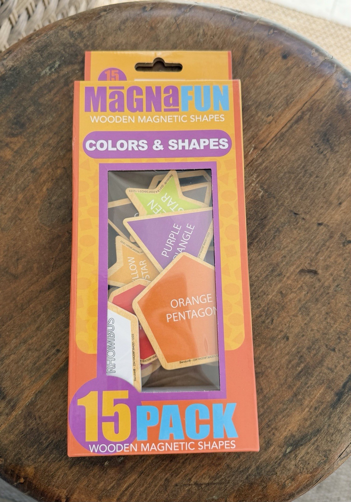 NEW Bendon Magna Fun WOODEN Magnetic COLORS AND SHAPES 15 pack