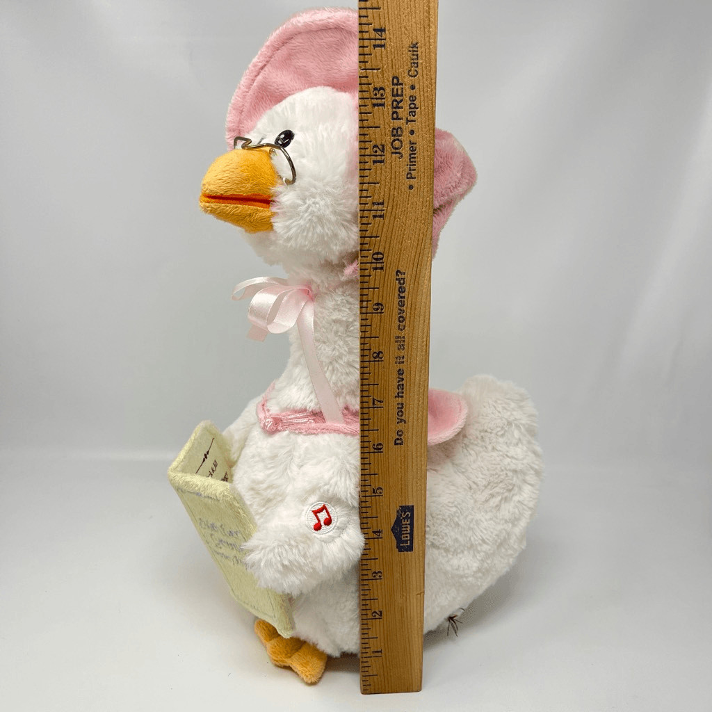 Cuddle Barn Mother Goose Read Along Talking Soft Plush Animatronic Toy Pink