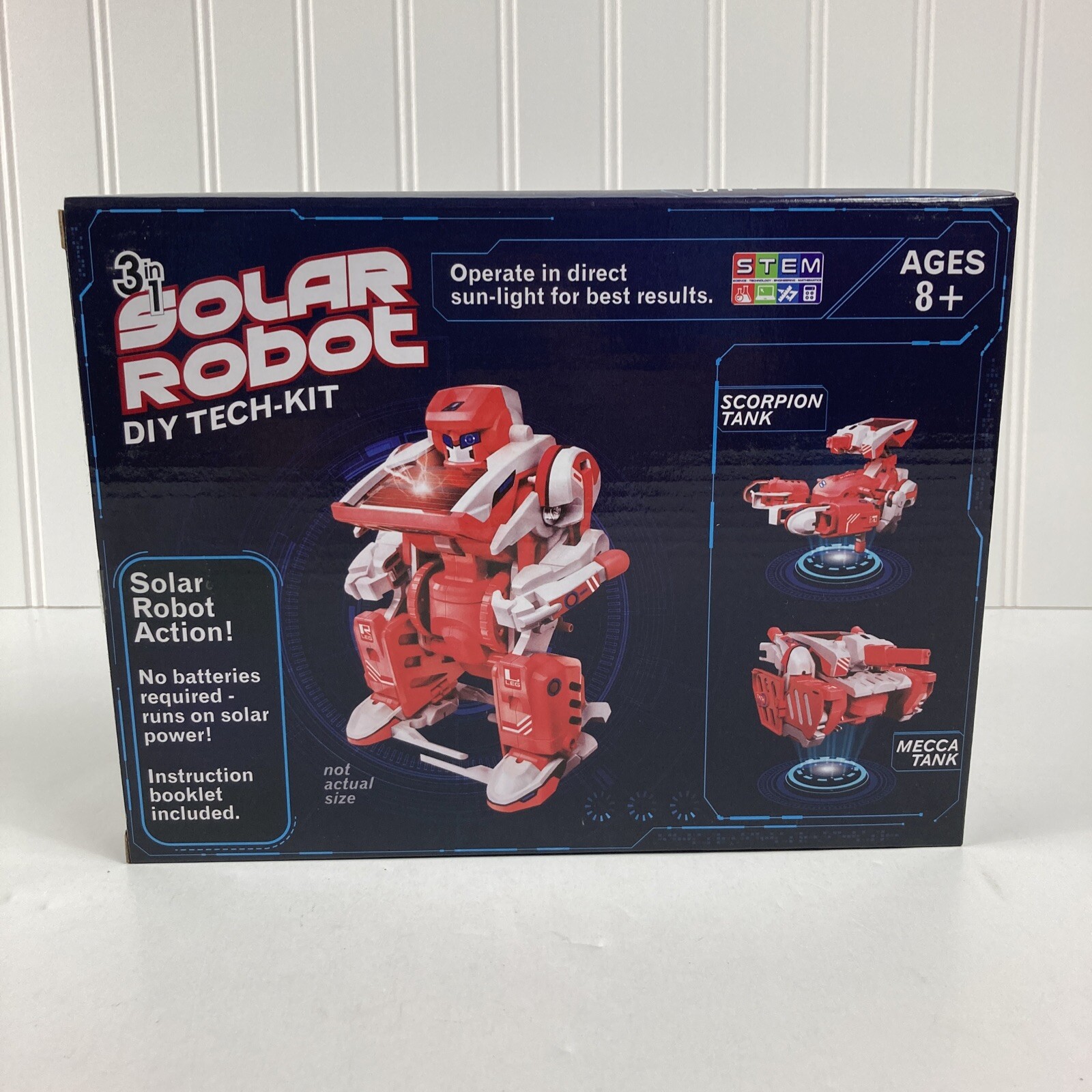 Lot of 4 STEM Tech Kit Solar Robot Do It Yourself Assemble 3 Robots In 1 – NEW