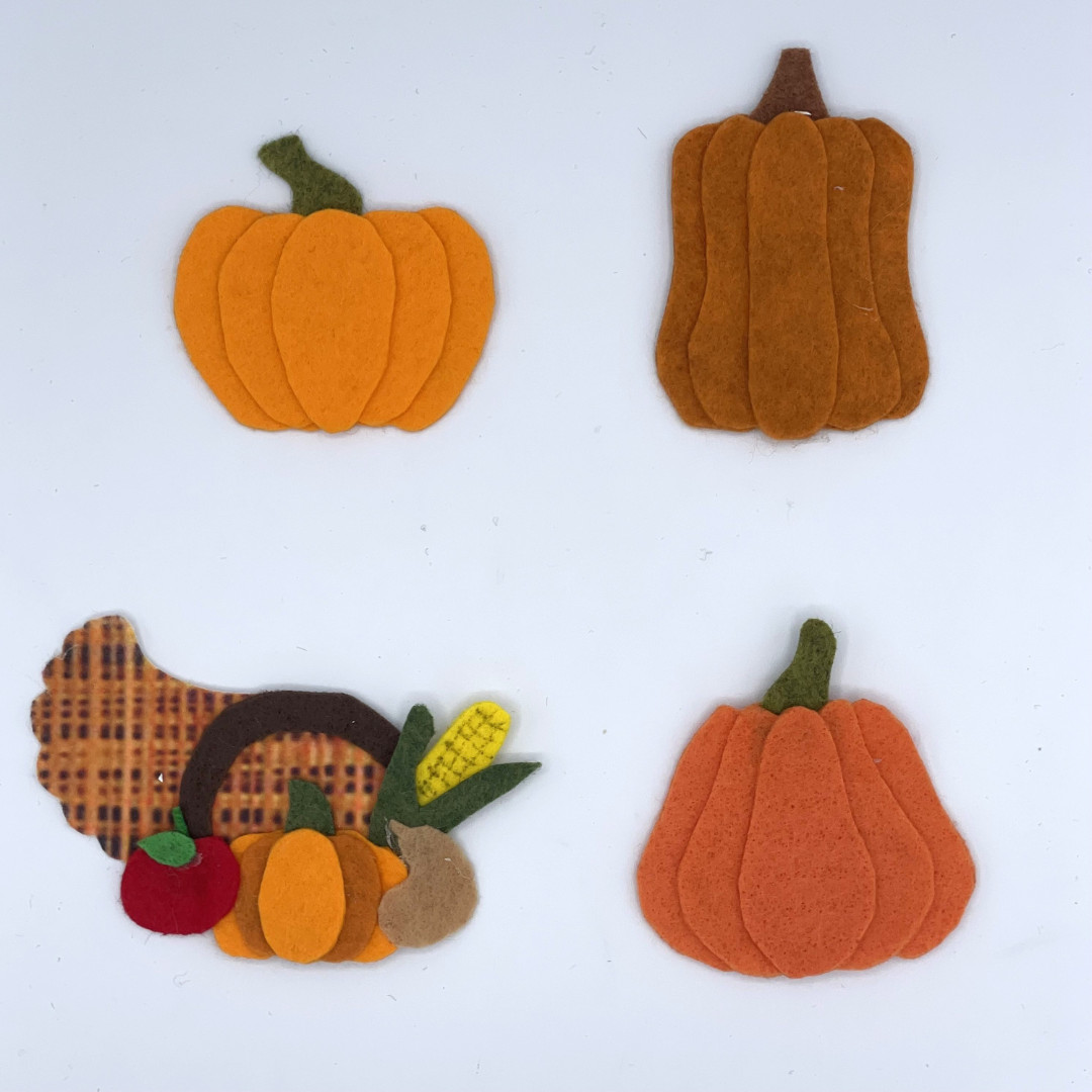  Pilgrims and Pumpkins Hospitality Felt Story Set for Felt or Flannel Board Play