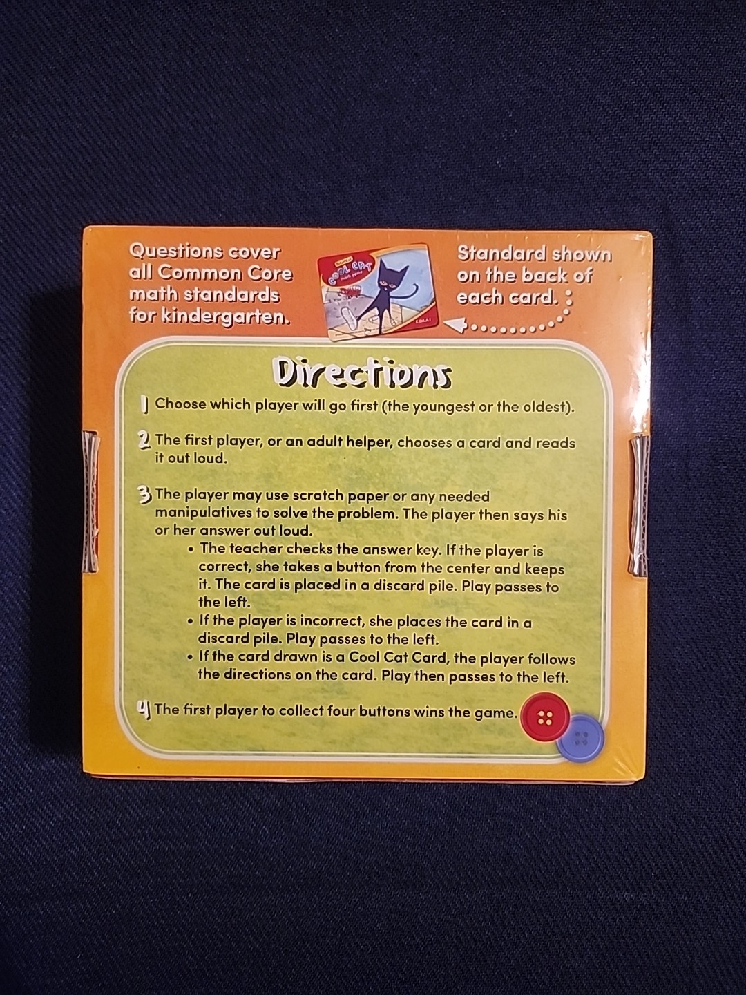 Edupress Pete the Cat Cool Cat Math Game Grade K Kindergarten Sealed Brand New.