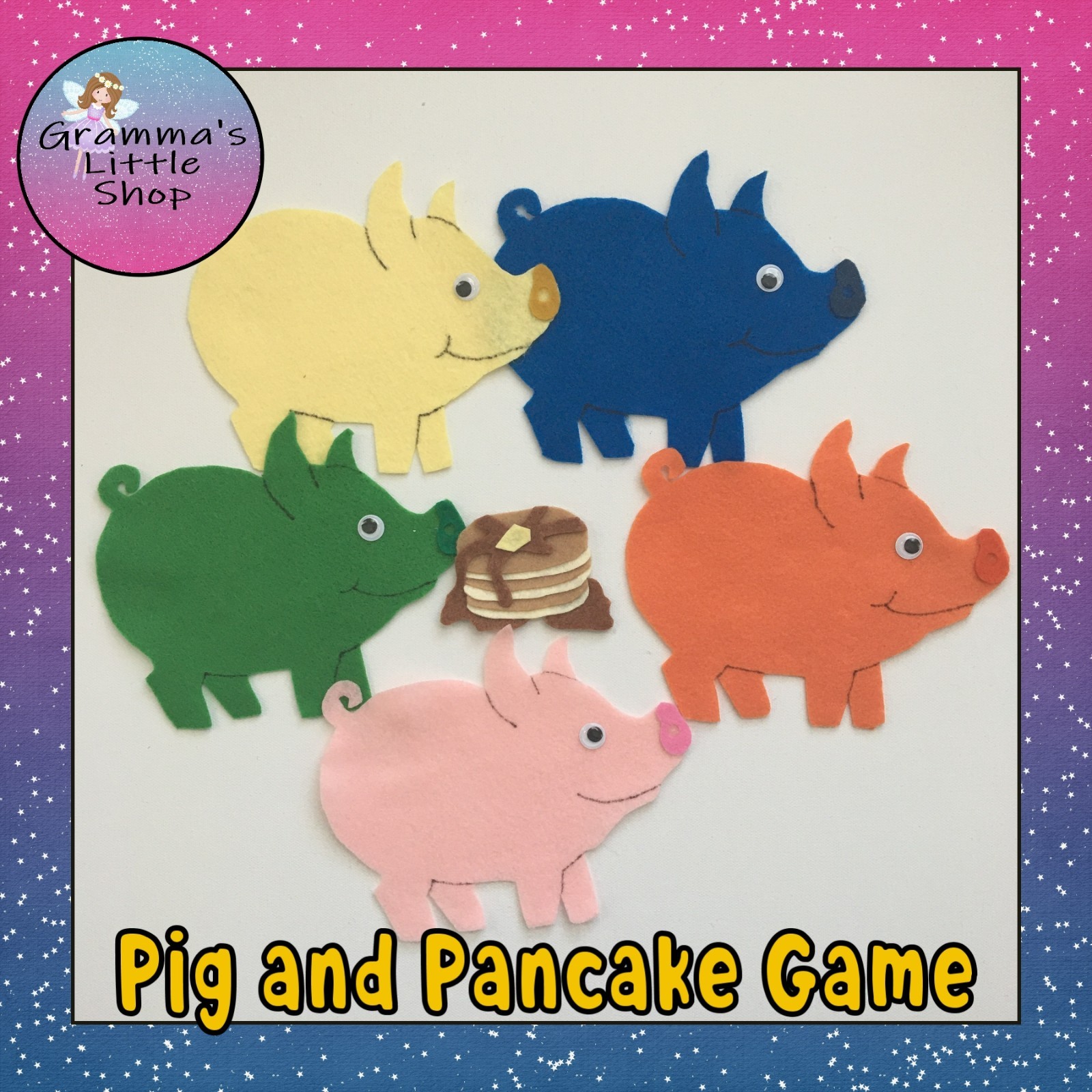 Pig and Pancake Felt Game – A Color Recognition Activity