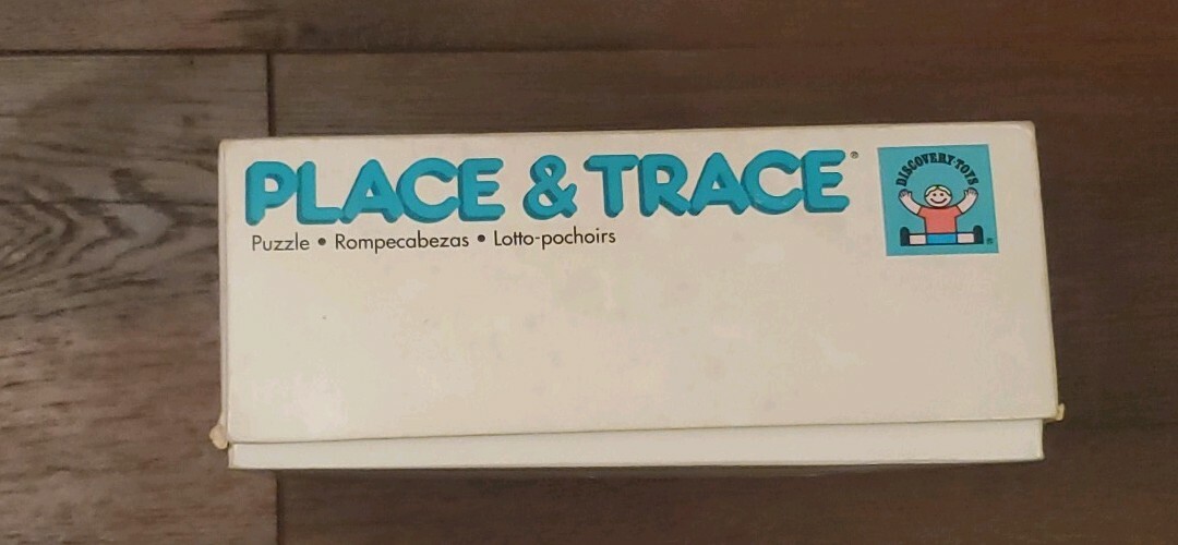 Vintage Discovery Toys Place and Trace Puzzle for 24+ Months Animals Vehicles