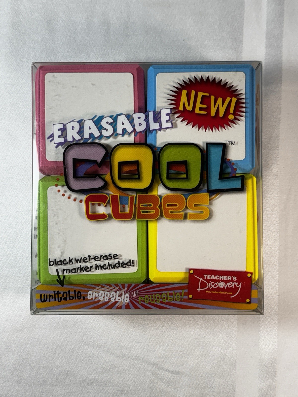 Four Sets Dry-Erase Erasable Cool Cubes Classroom Foam Learning Aids