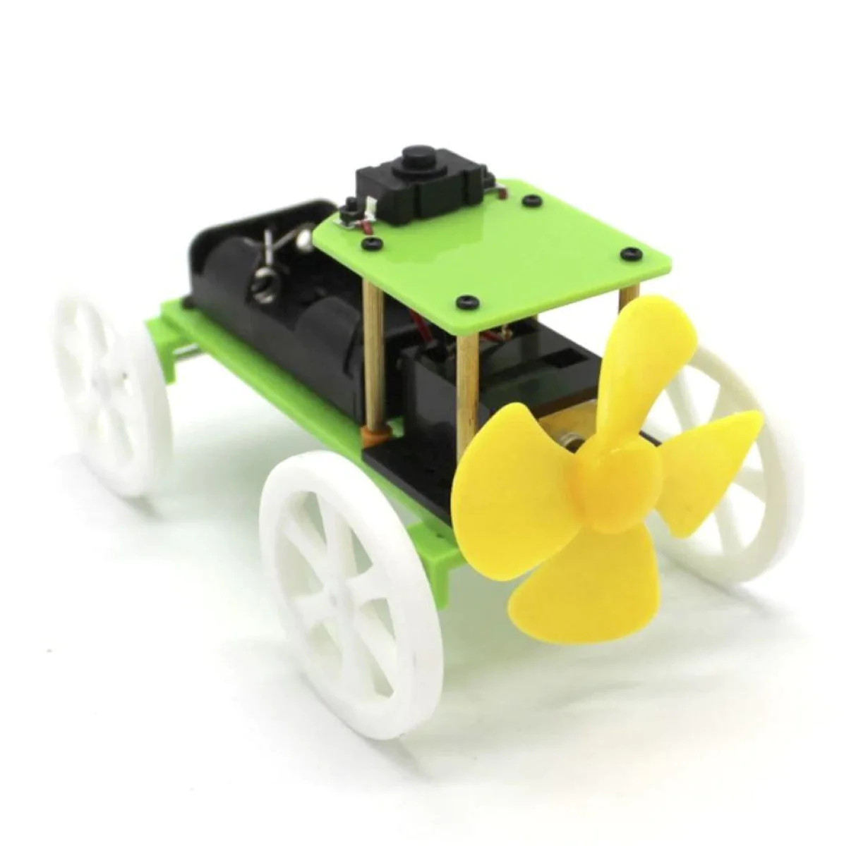 Fan Powered Car Base DIY Battery Powered with Switch Non-Assembled Model Build P