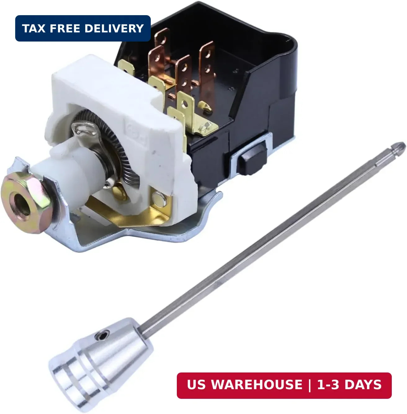 MOTOKU 8 Term Headlight Switch w/Knob Lever for Chevy for Pontiac for GMC for Ca