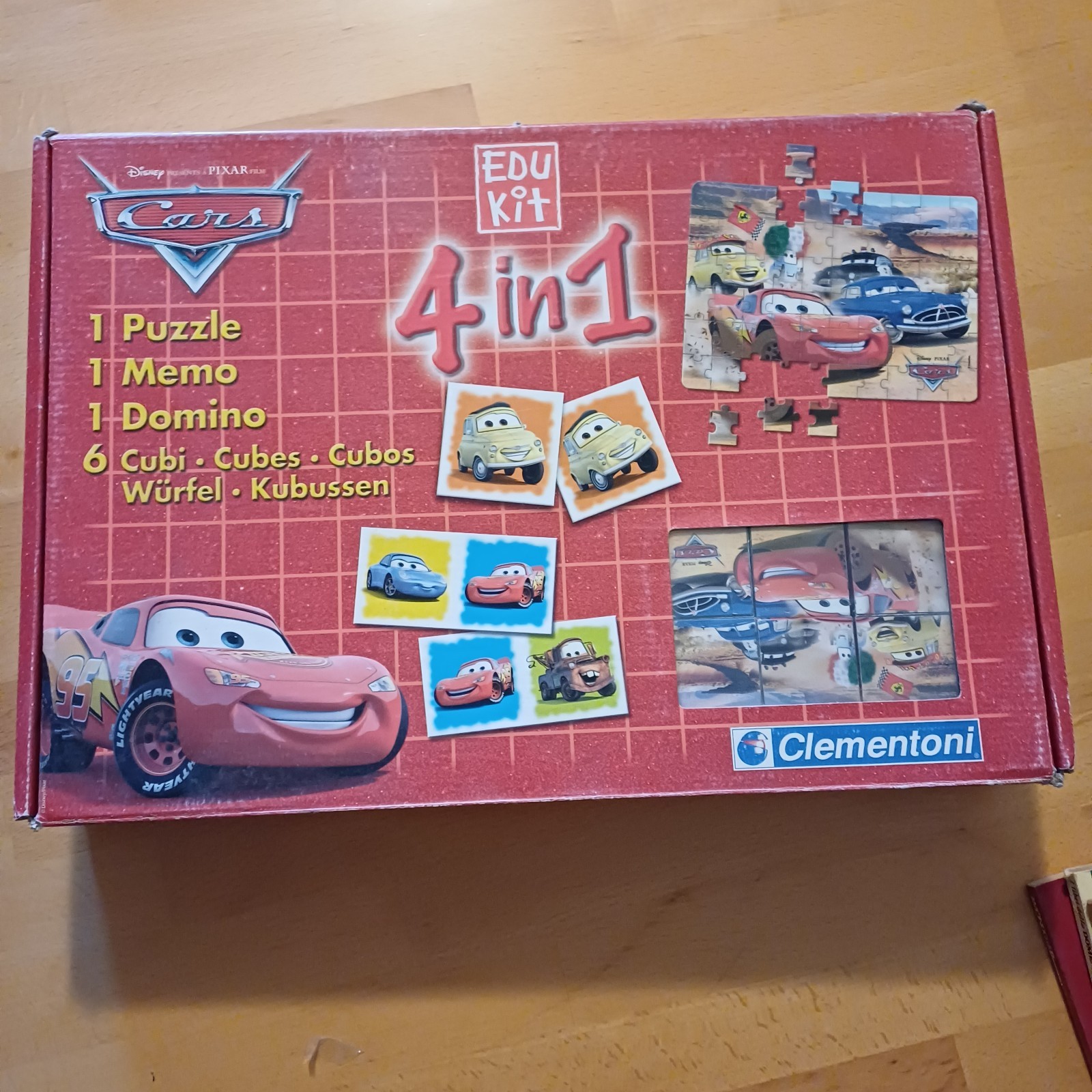 Disney Pixar Edu Kit 4 In 1 Cars Clementoni Used