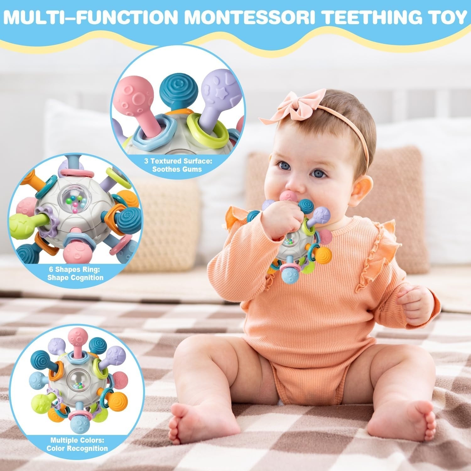 6 In 1 Baby Toys, 6-12 Months Baby Toys, 0-6 12-18 Montessori Toddler Toys Gifts