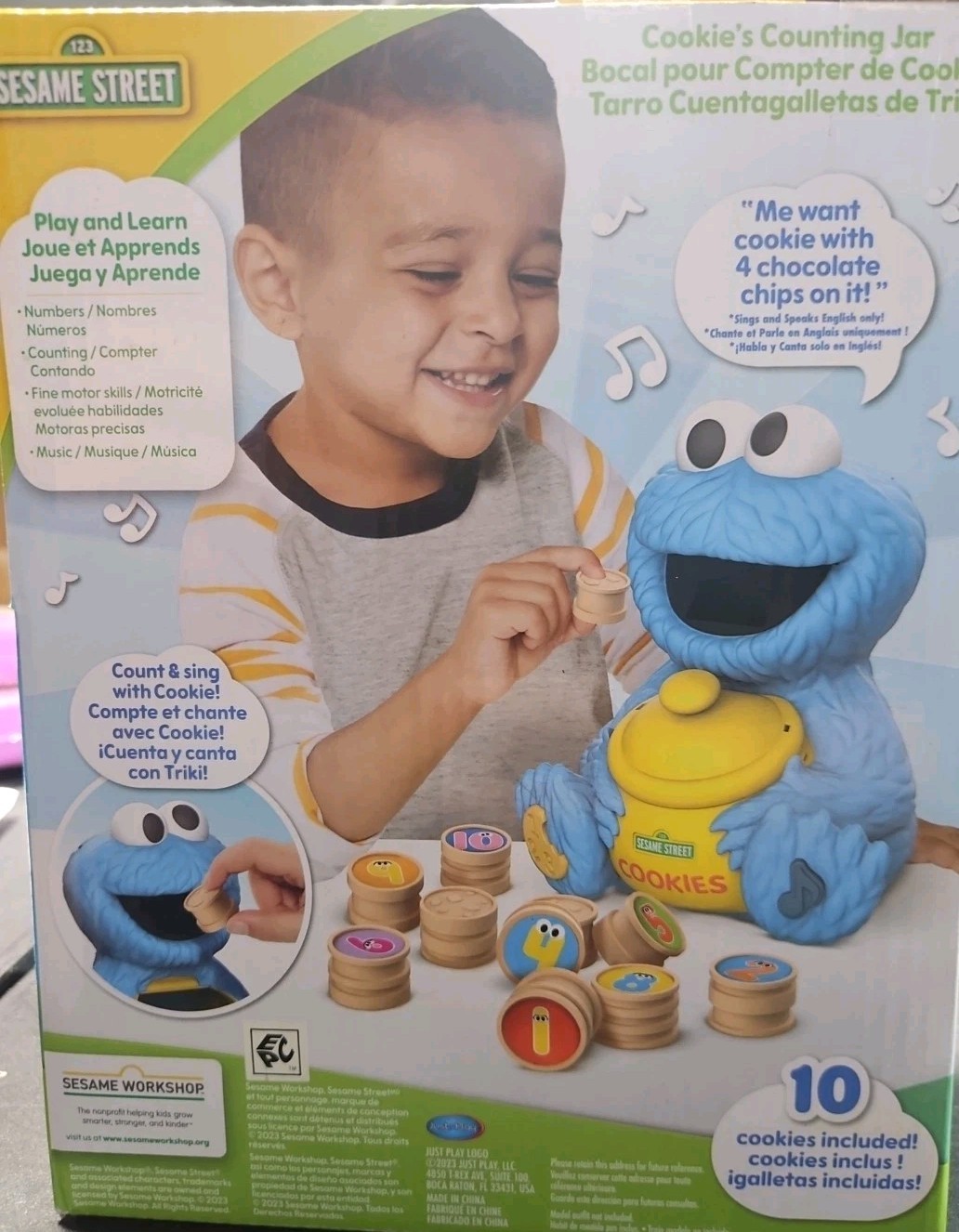 Sesame Street Cookie’s Counting Jar, 12-Pieces, Learning and Education, Kids…