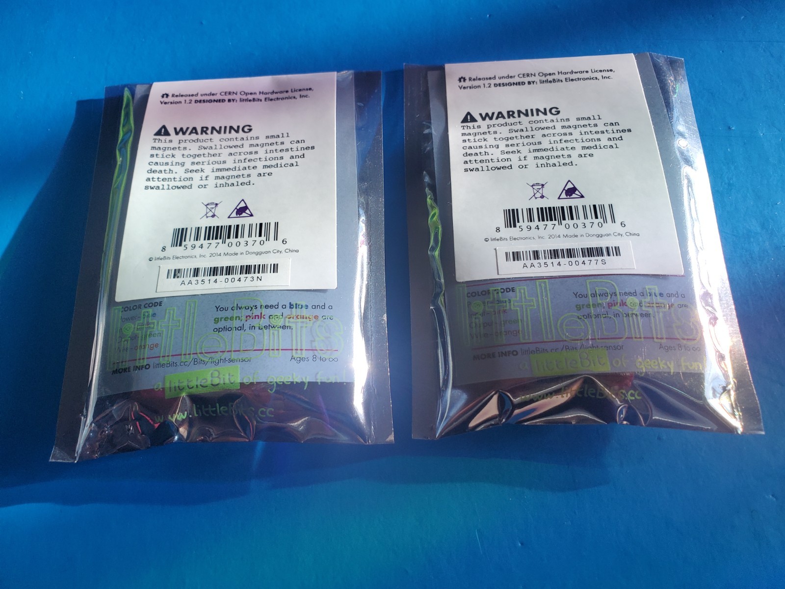 NEW ×2 factory sealed littlebits light sensor i13