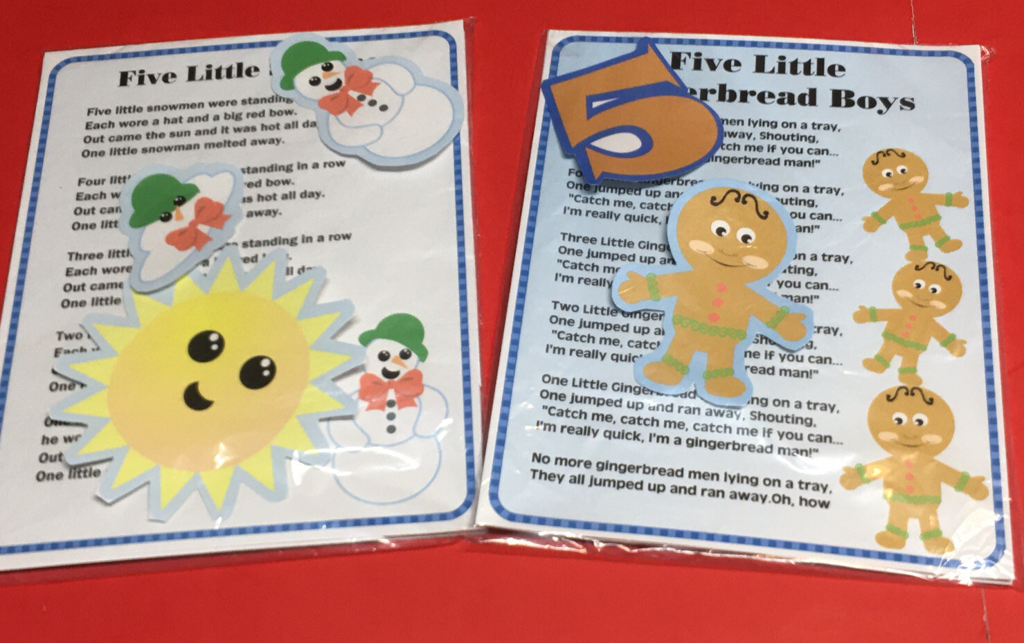 2 Sets – FLANNEL BOARD SET – LAMINATED – FLANNEL FELT STORY and PIECES