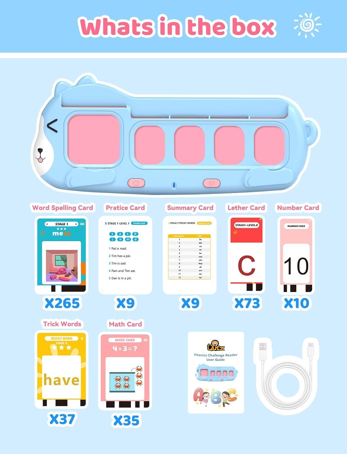 Kids Phonics Learning Flash Cards – Educational Toy Set
