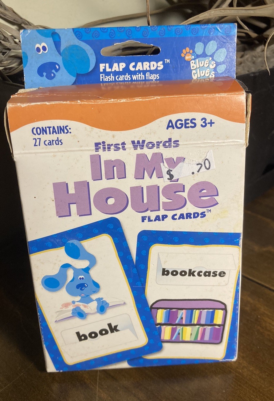 VTG 00’s Blue’s Clues Flash Cards Flap First Words In My House Complete Nick JR