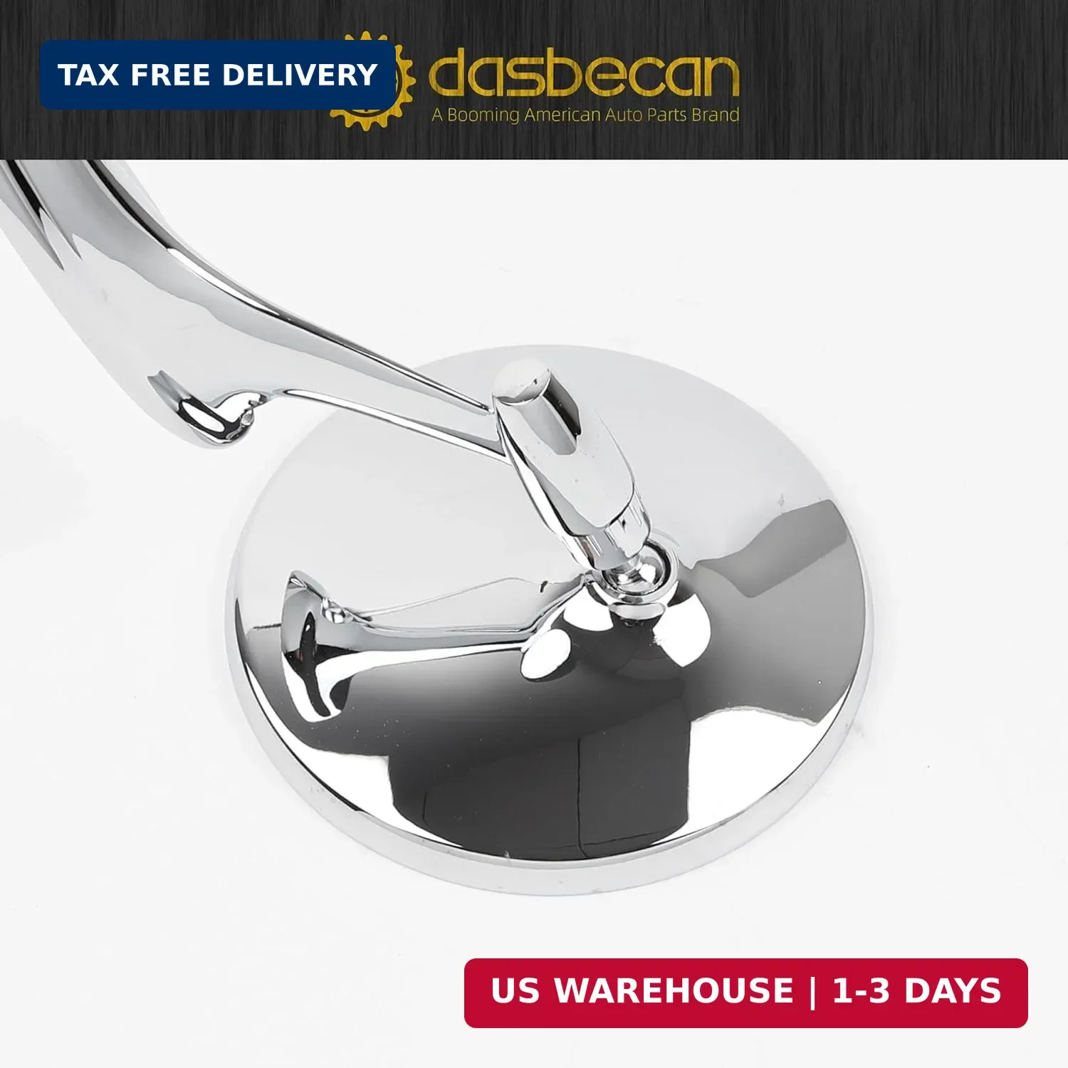 Dasbecan Round Bowtie Outside Mirror for 1963 1964 1965 Chevy Impala Chevelle No