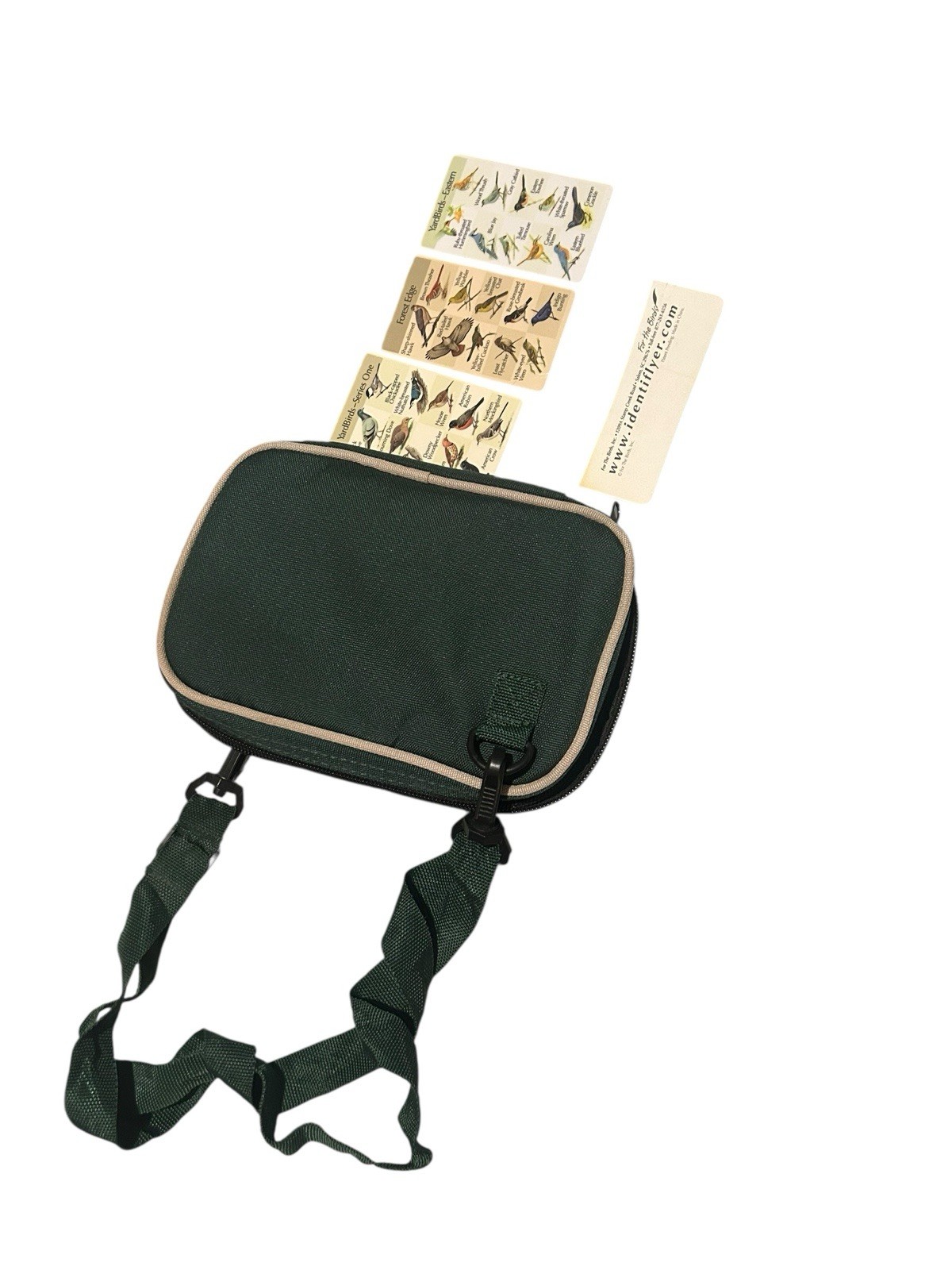 Identifyler Green Zip Travel Case And Three Bird Identifying Cards