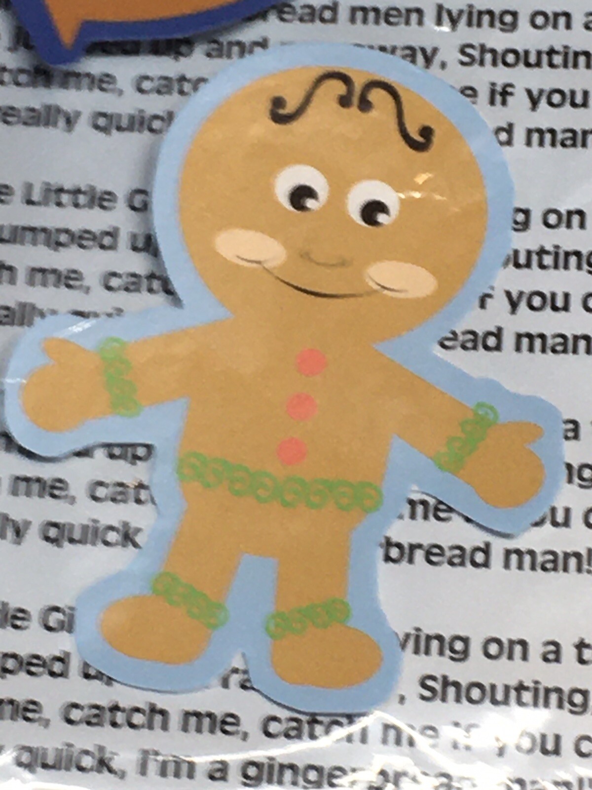 FIVE LITTLE GINGERBREAD MEN – LAMINATED – FLANNEL FELT STORY and PIECES