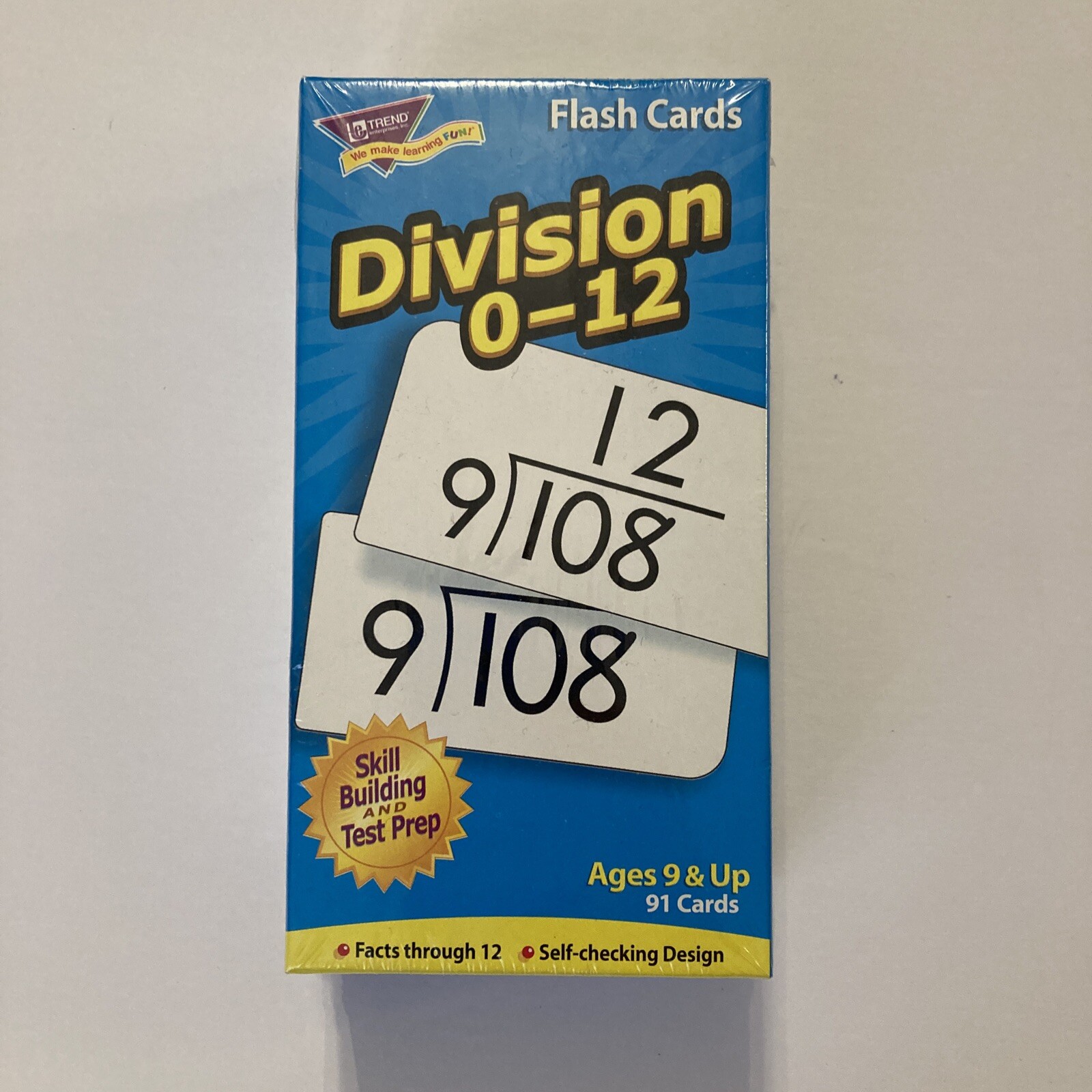 Trend Division Math Flash Cards, Set of 91