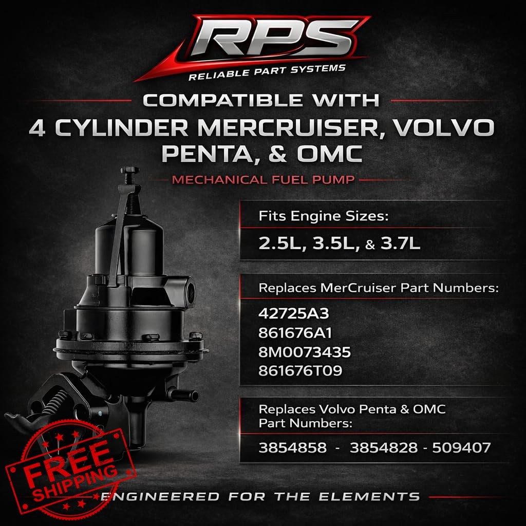 RPS Mechanical Fuel Pump Marine 3.0L 2.5L 3.7L