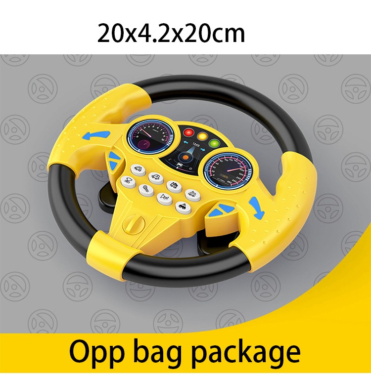 Toddler Backseat Pretend Steering Wheel Toy Suction Lights Xmas Birthday Gift