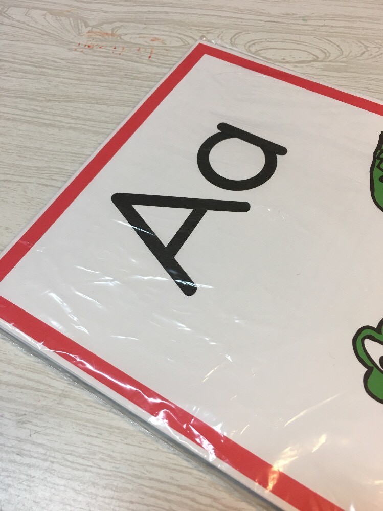 26 Colored Alphabet Posters.8.5×11 classroom signs PRINTED Wall decor