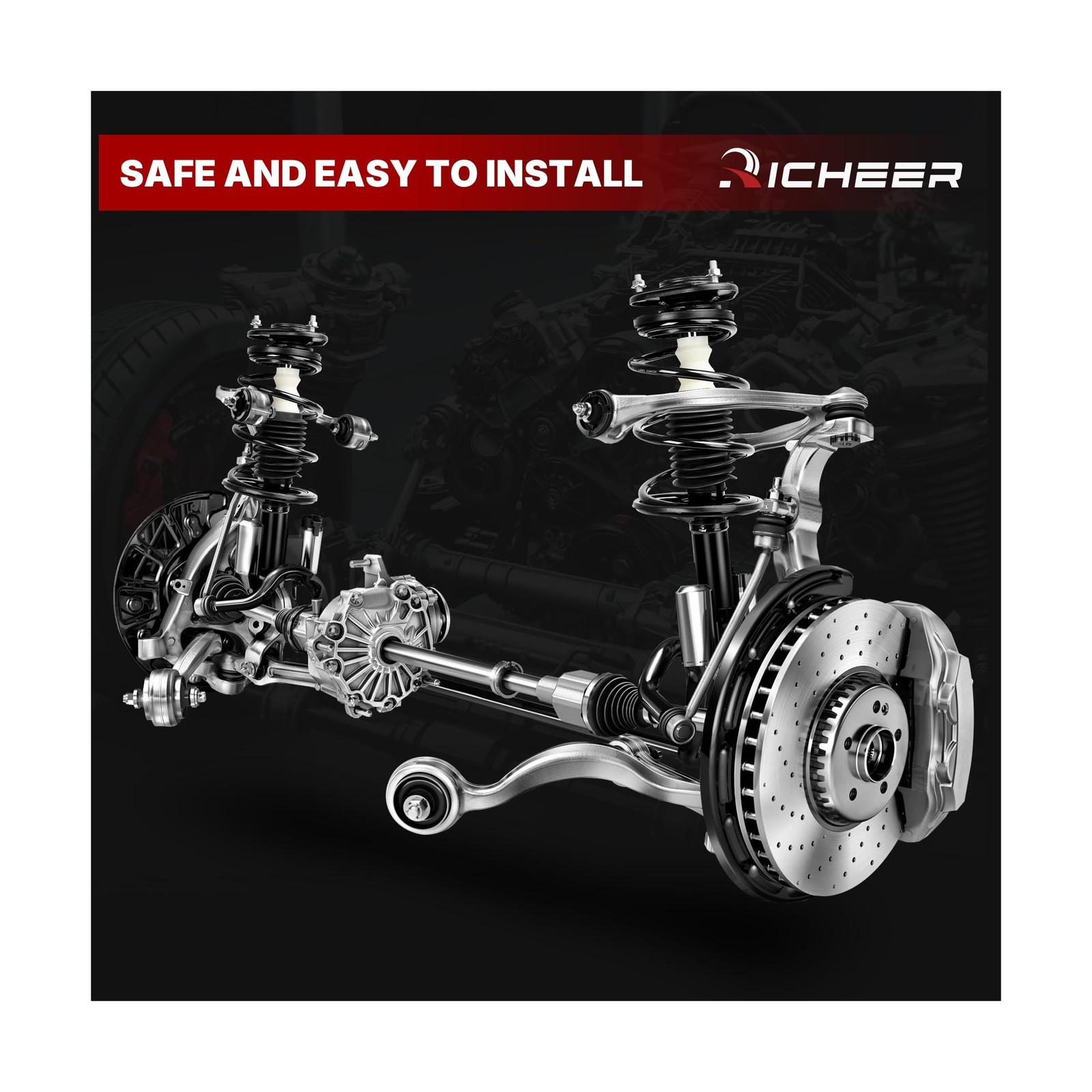 Richeer Front and Rear 4 PCS Strut Assembly Compatible with 2009-2013 Corolla…