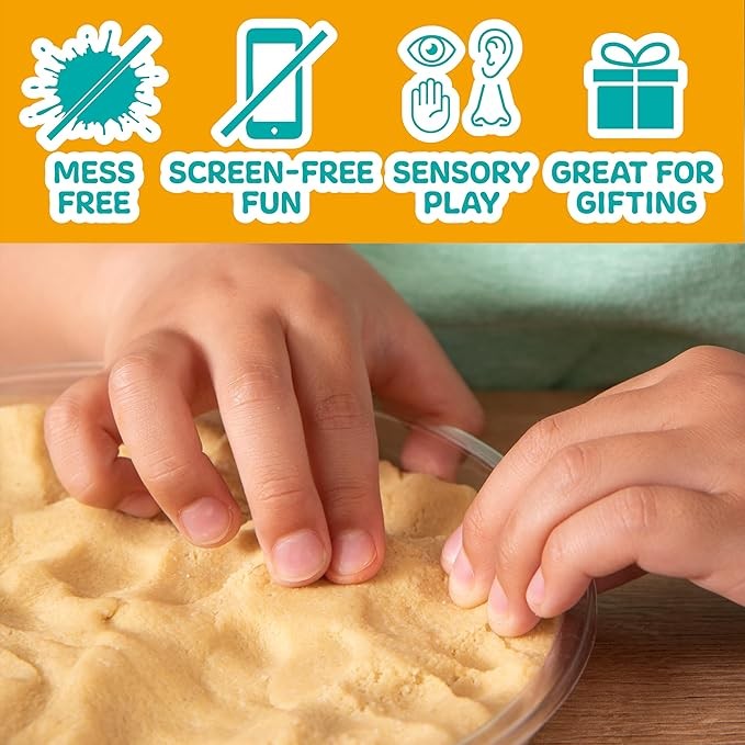 Made By Me! Sand Dough Sculpt & Paint Creations Pottery Kit – Mess-Free Arts