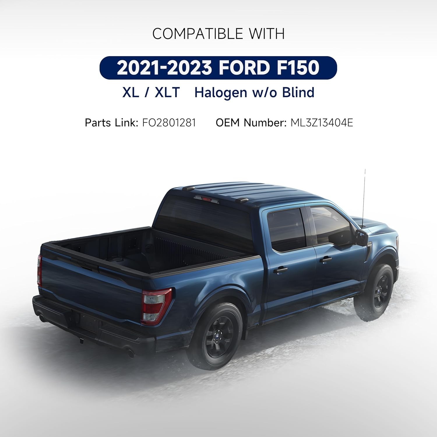 Tail Light Assembly Compatible with Ford F150 XL XLT 2021 2022 2023, F150 Haloge