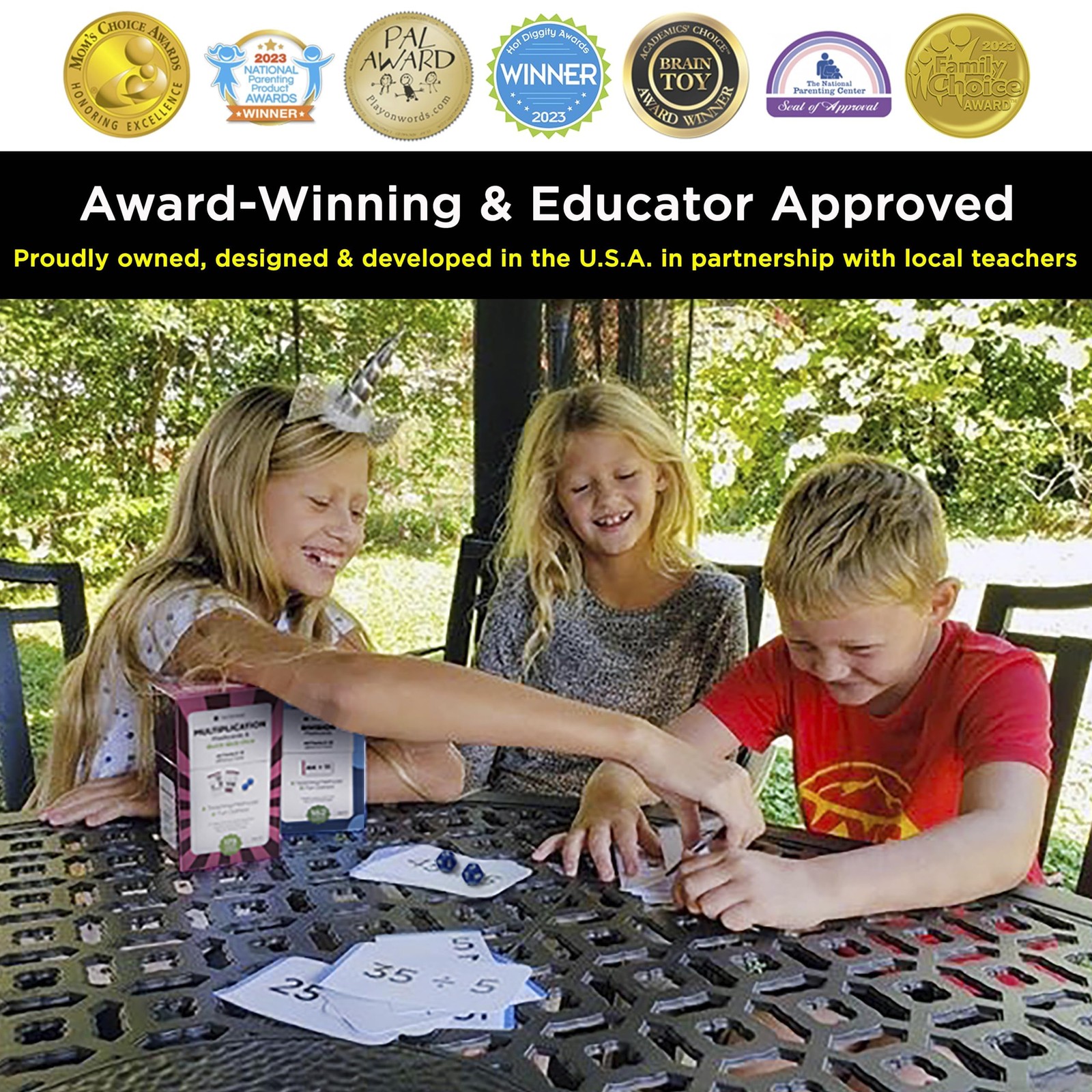 335 Multiplication & Division Flash Cards (Award Winning) 1 Fact Per Card wit…
