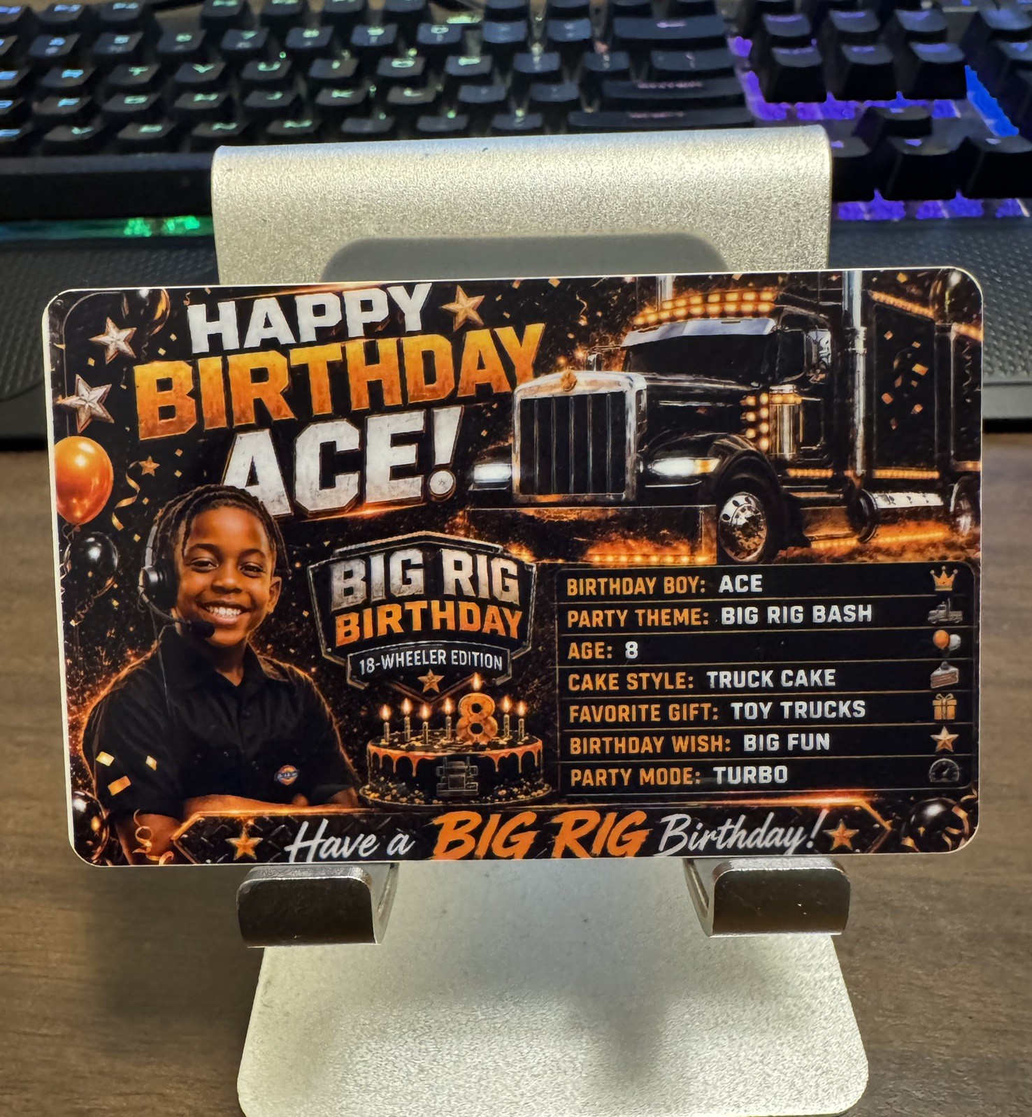 Custom Birthday Novelty Card – Personalized Front & Back