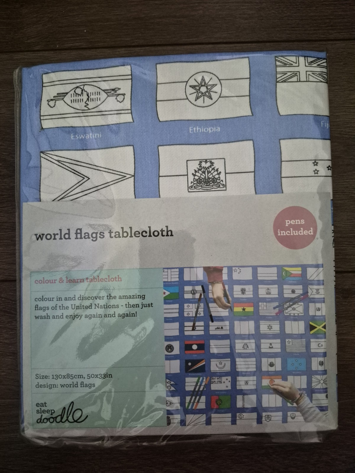 NEW World Flags Table Cloth from Eat Sleep Doodle
